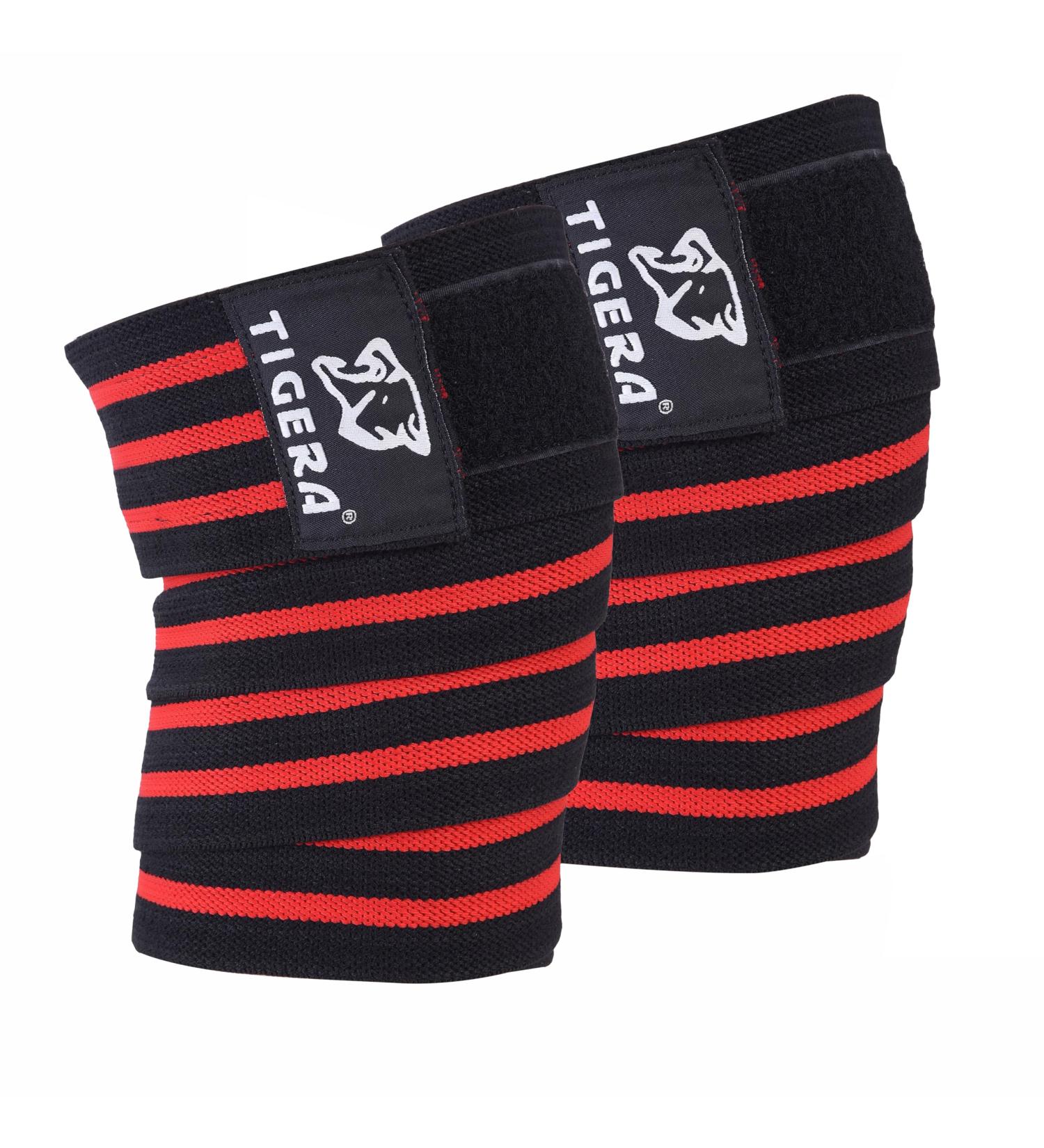 Tigera Fitness Kniebandagen - 72 Reinforced Knee Sleeves for Strength Training Bodybuilding Squats & Weightlifting - Ideal for Men & Women - Buy Online on GoSupps.com