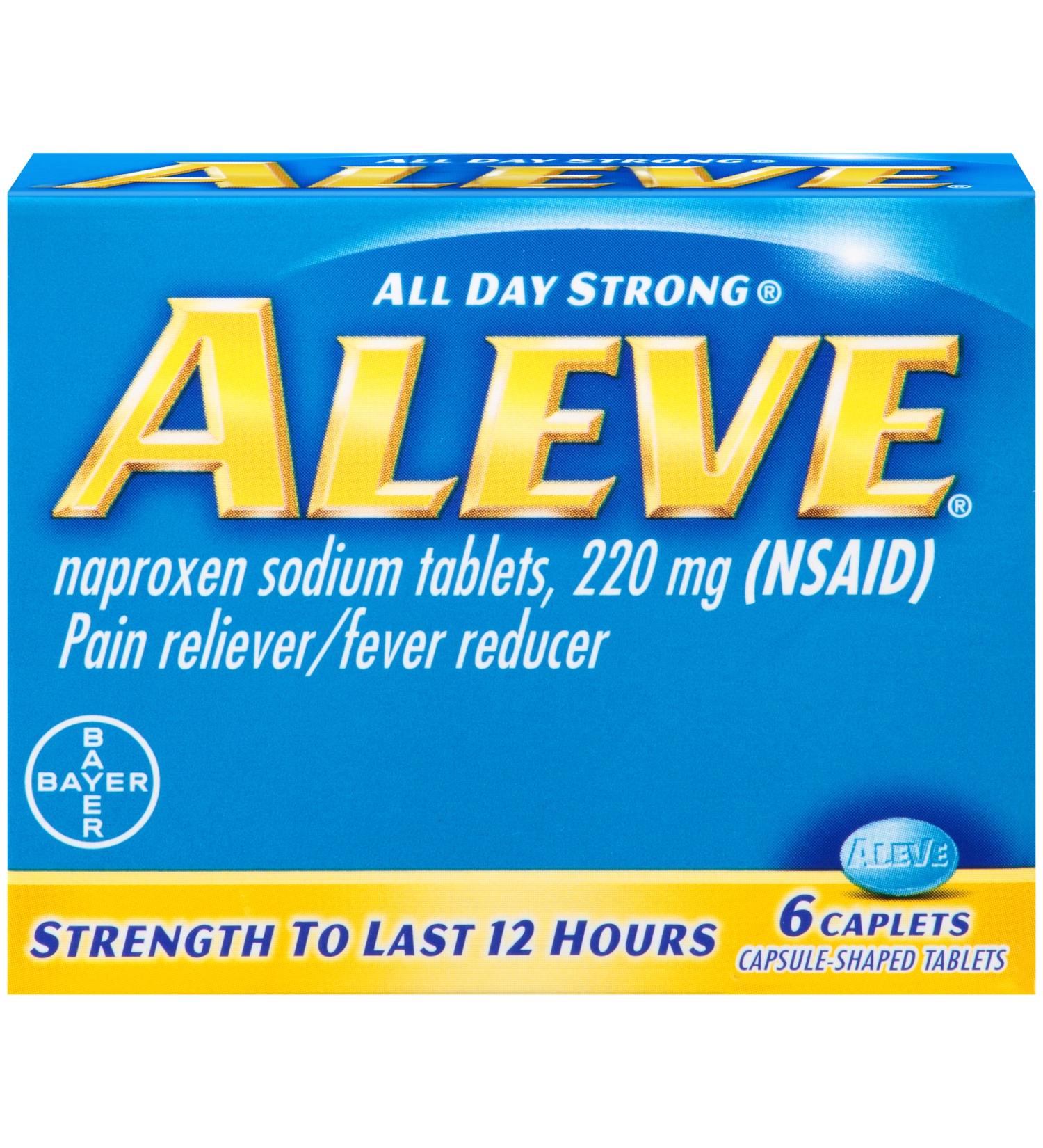Aleve Naproxen Sodium Caplets, 6 Count