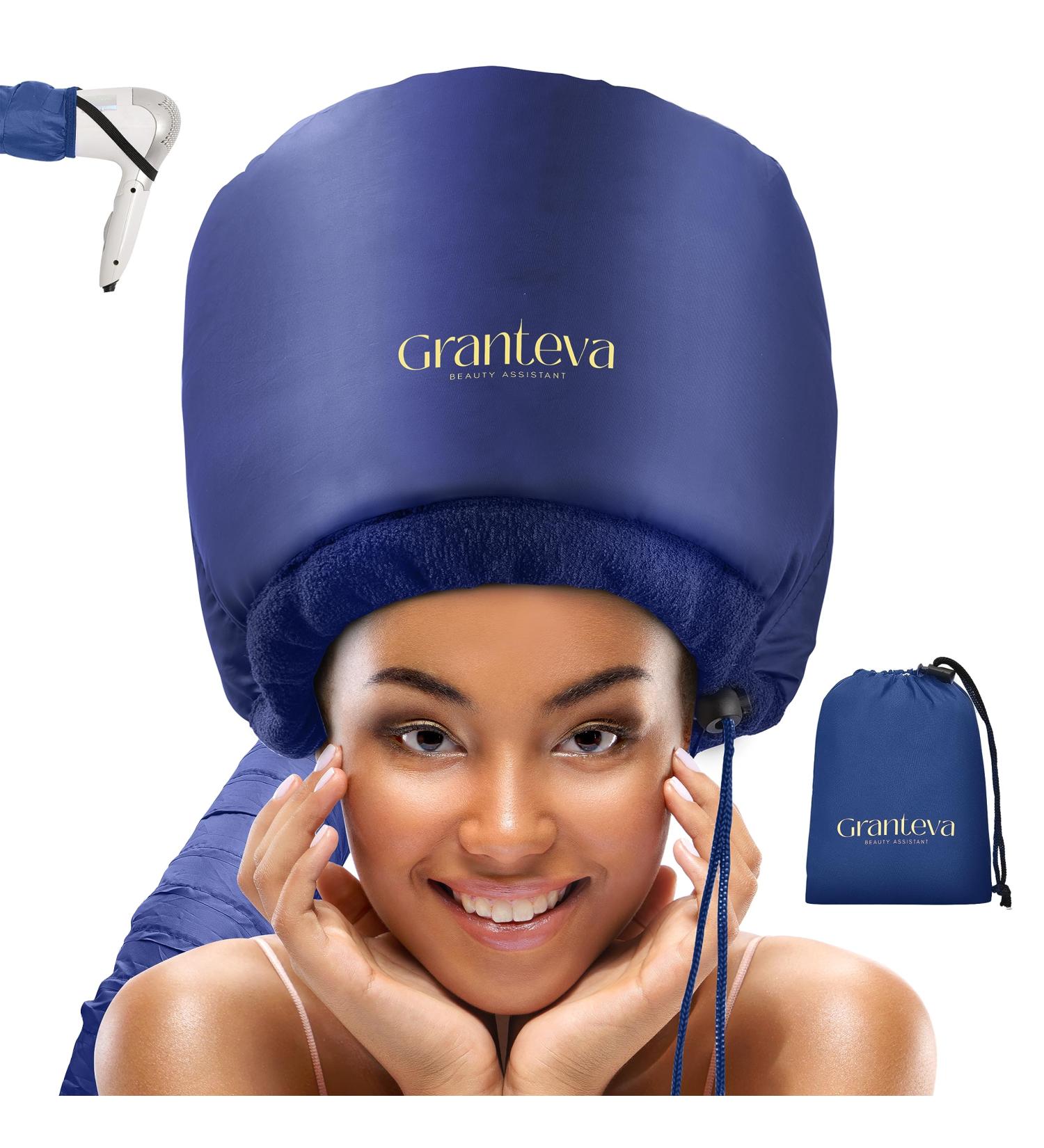 Hair Dryer Bonnet w/A Headband Integrated That Reduces Heat Around Ears & Neck - Hair Dryer Diffuser Cap for Hair Dryer Curly Hair Speeds Up Drying Time Deep Conditioning at Home - Large (Blue) - Buy Online on GoSupps.com