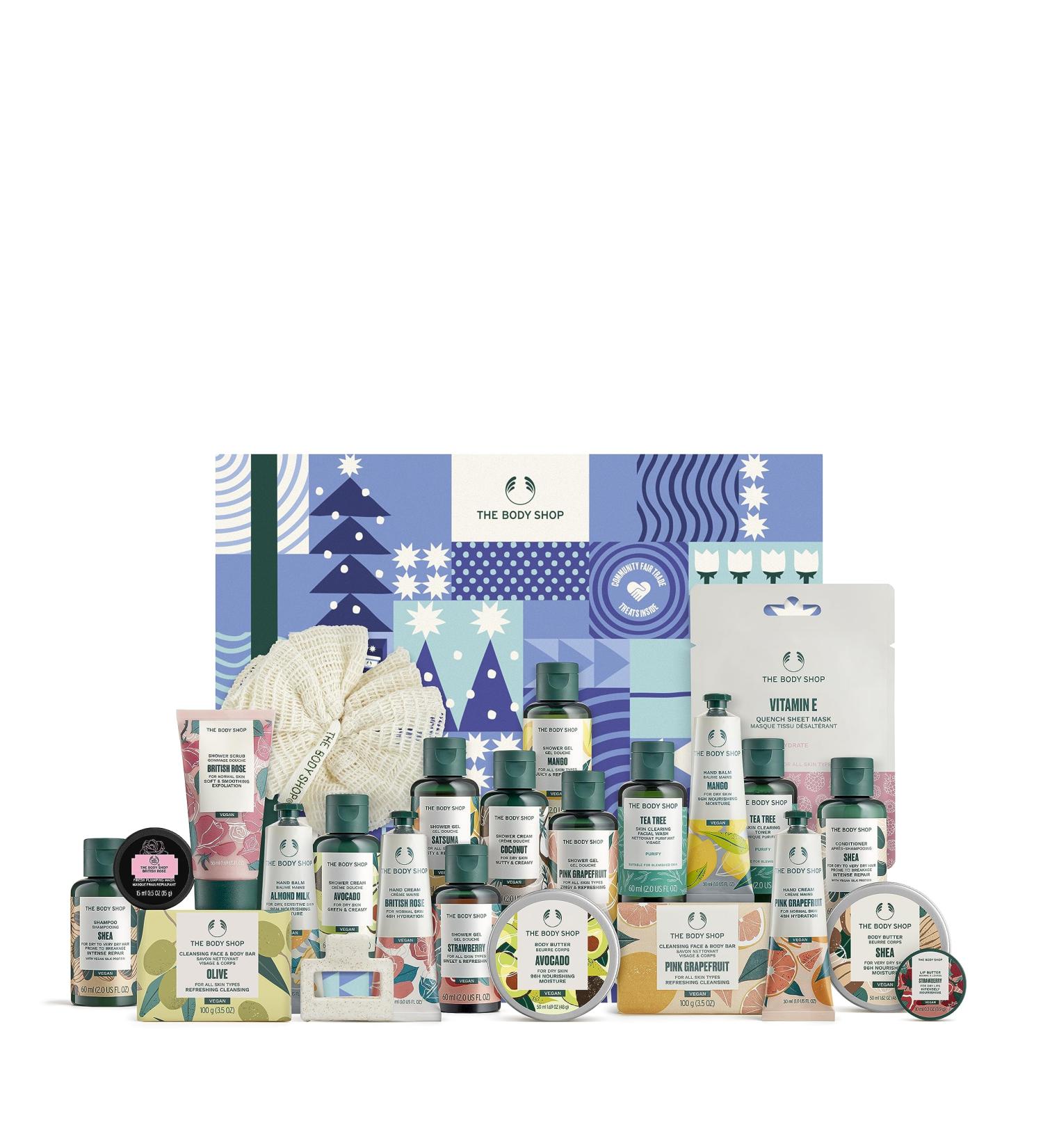 The Body Shop 24-Piece Holiday Beauty Advent Calendar - Ultimate Holiday Gift Set for Glowing Skin | International Shipping Available - Buy Online on GoSupps.com