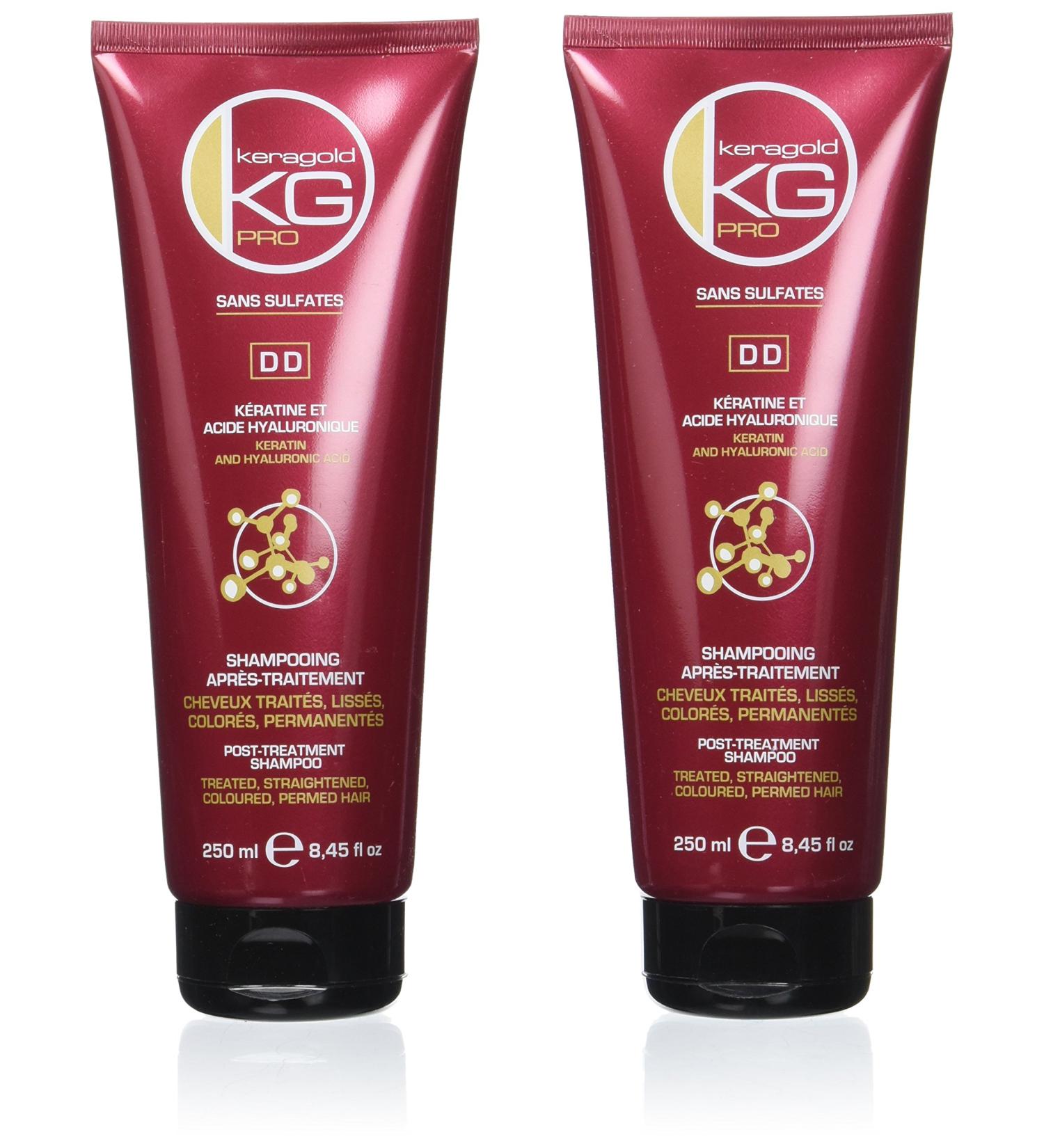  KeraGold KERAGOLD PRO Sulfate-Free DD Shampoo with Keratin/Hyaluronic Acid 250 ml - Pack of 2 - Buy Online on GoSupps.com