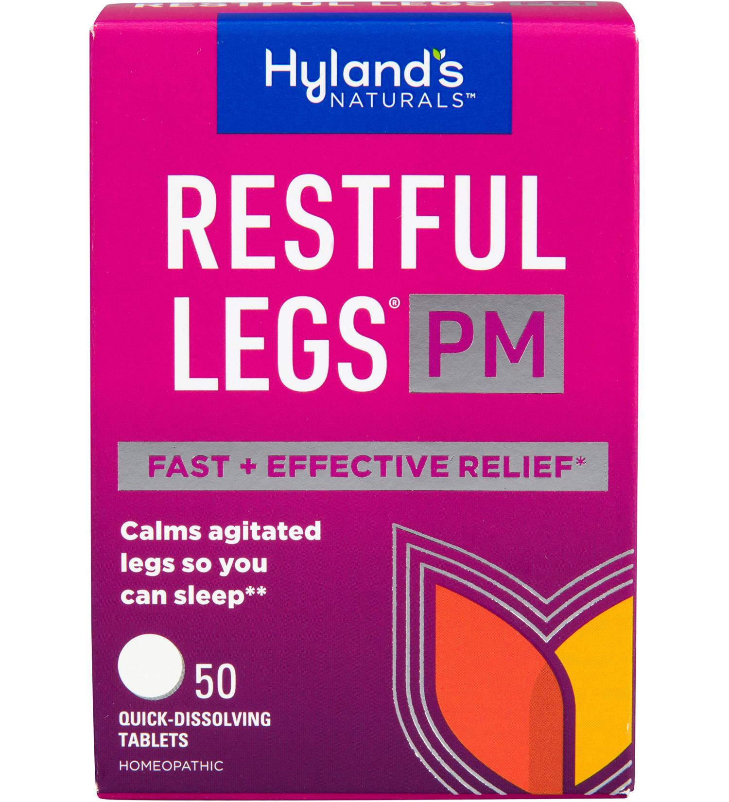 Hyland's Naturals Restful Legs PM Tablets - 50 Count for Nighttime Relief - Buy Online on GoSupps.com