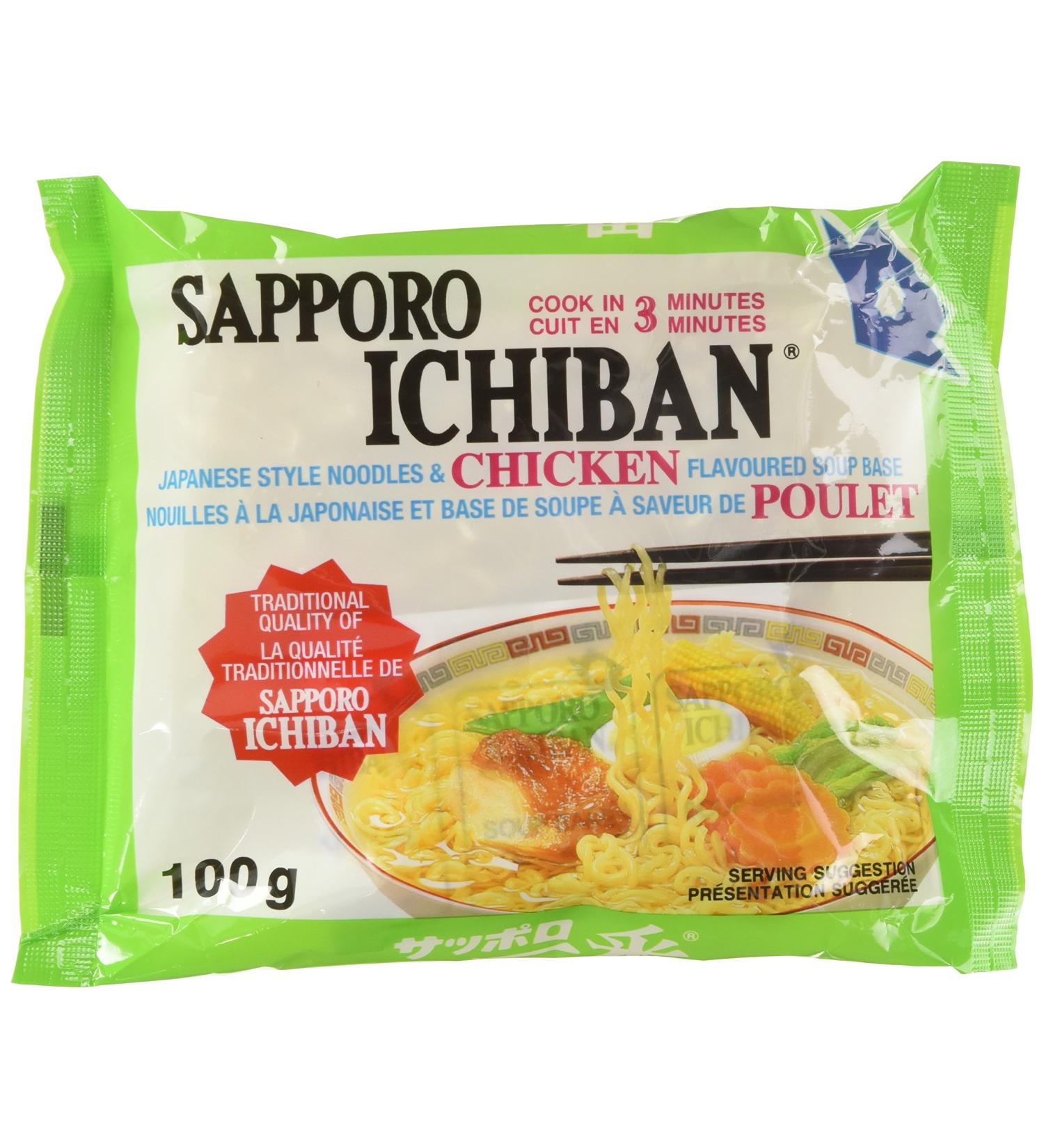 Sapporo Ichiban JFC2000 Japanese Style Chicken Ramen Noodles 100g Pack of 24 - Buy Online on GoSupps.com