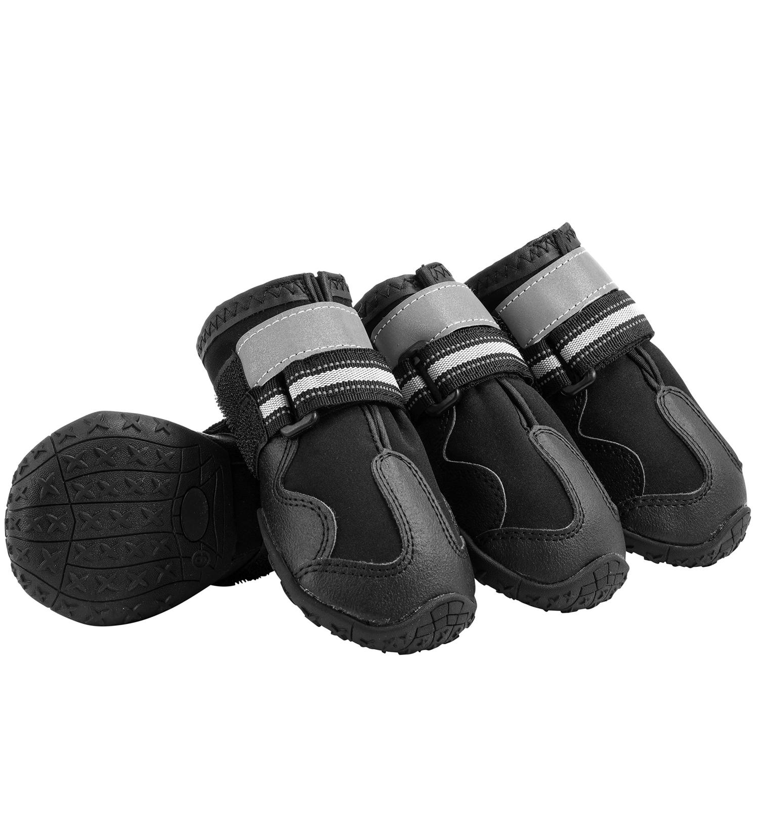 Northpet Dog Shoes - Waterproof & Slipproof Protection for Dogs | Size M (7x7cm) | 4-Pack with Storage Bag & Reflector Strips - International Shipping Available - Buy Online on GoSupps.com