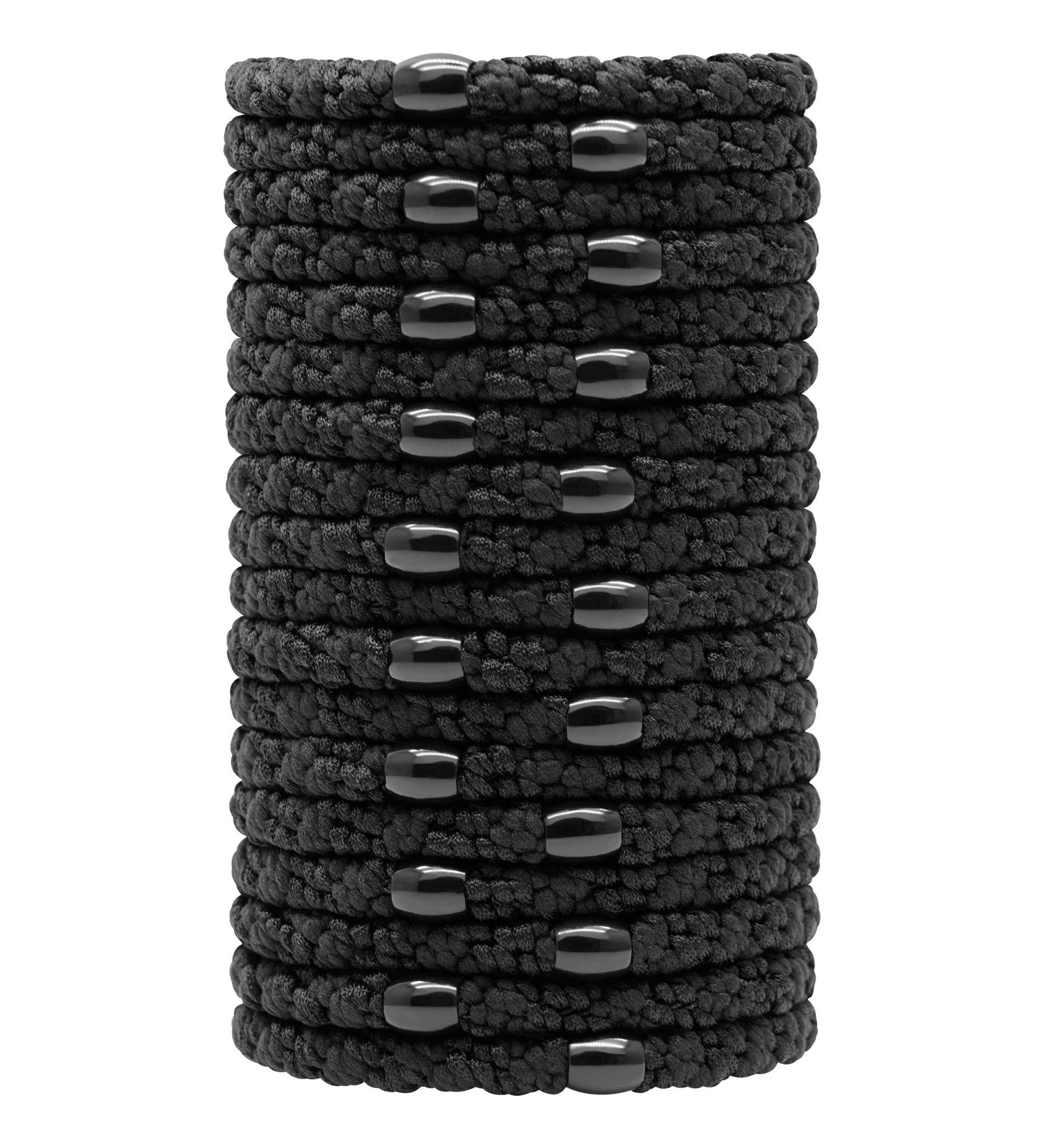 18 Pcs HBY Hair Ties for Women Girls - No Damage Ponytail Holders for Thick Hair - Black - Buy Online on GoSupps.com