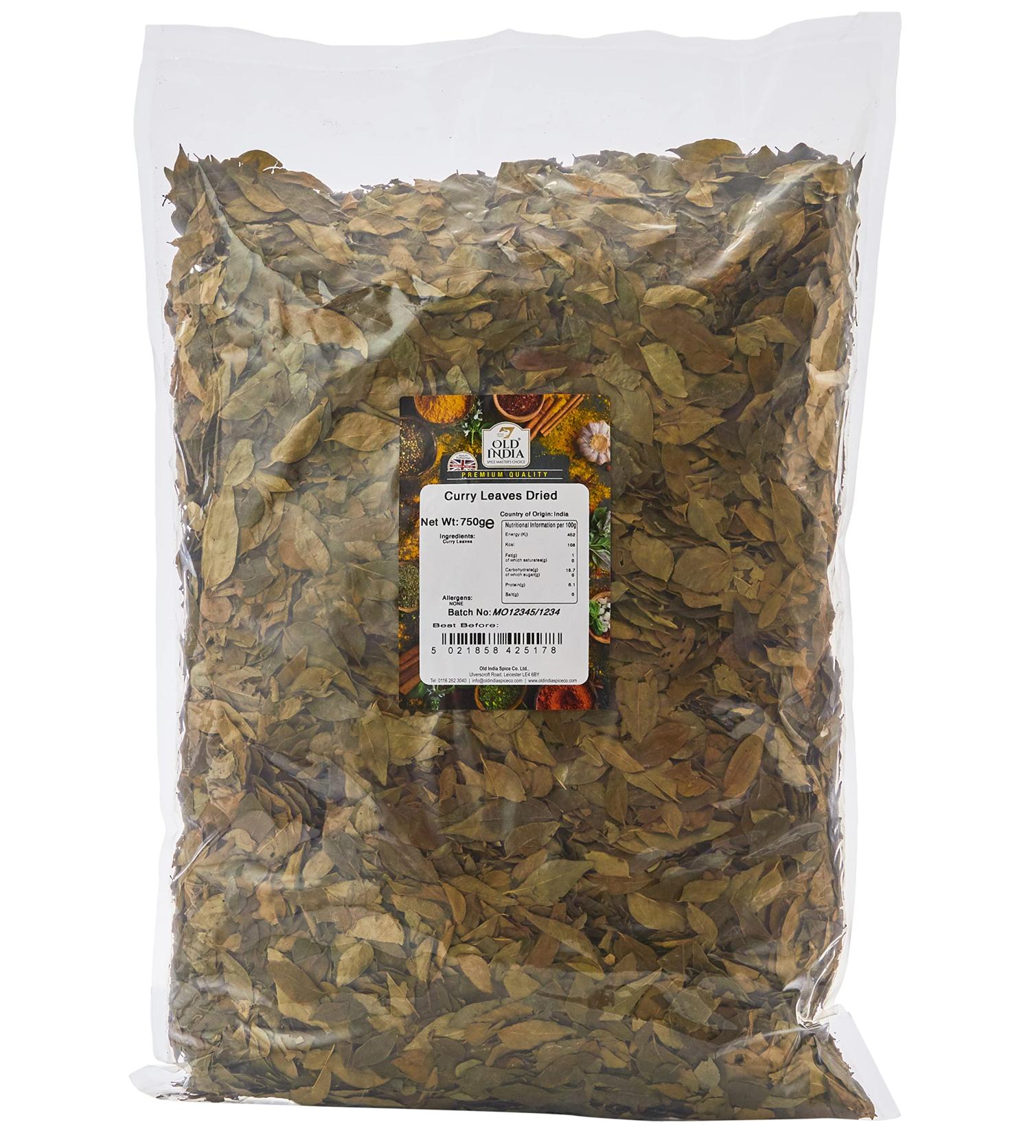 Old India Dried Curry Leaves 750g - Authentic Indian Spice | Pack of 1 - Buy Online on GoSupps.com
