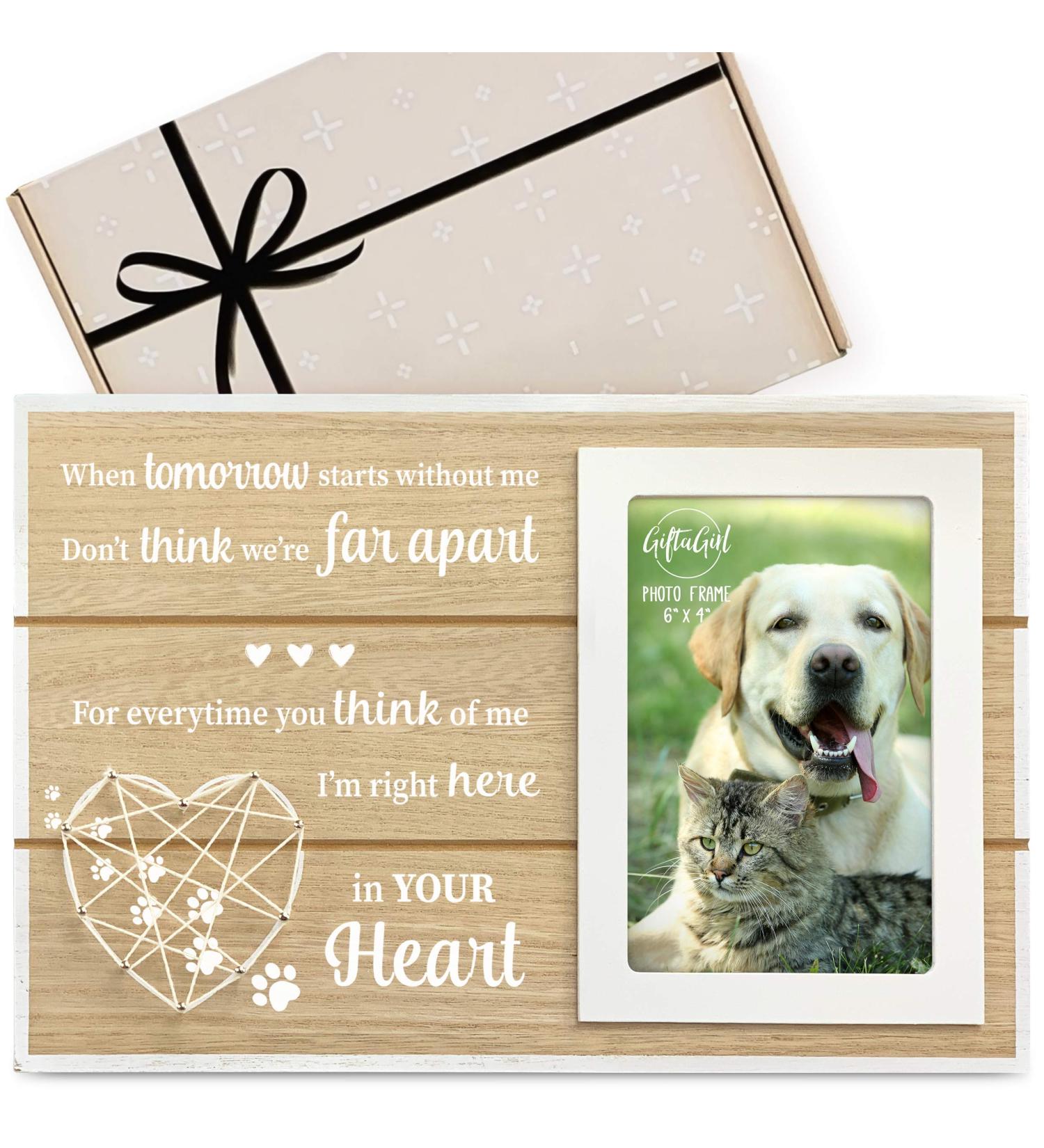 GIFTAGIRL Popular Dog Memorial Gifts - Beautiful Pet Memorial Gifts or Pet Loss Gifts. Our Classy Cat or Dog Memorial Picture Frame Will Show Someone You Care. Loss of Dog Gifts or Cat Memorial Gifts Brown Box - Buy Online on GoSupps.com