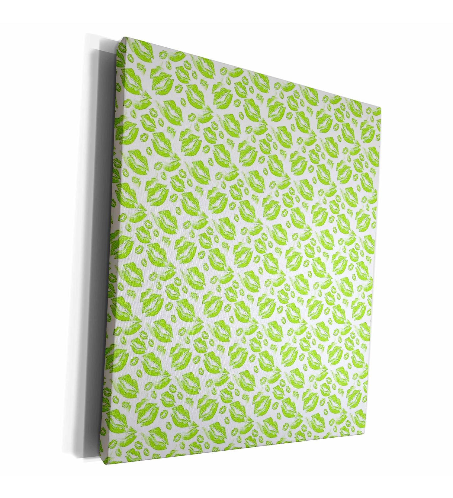 Shop 3dRose Museum Grade Canvas Wrap - Vibrant Lip Smacking Lime Kisses Pattern | International Shipping Available - Buy Online on GoSupps.com