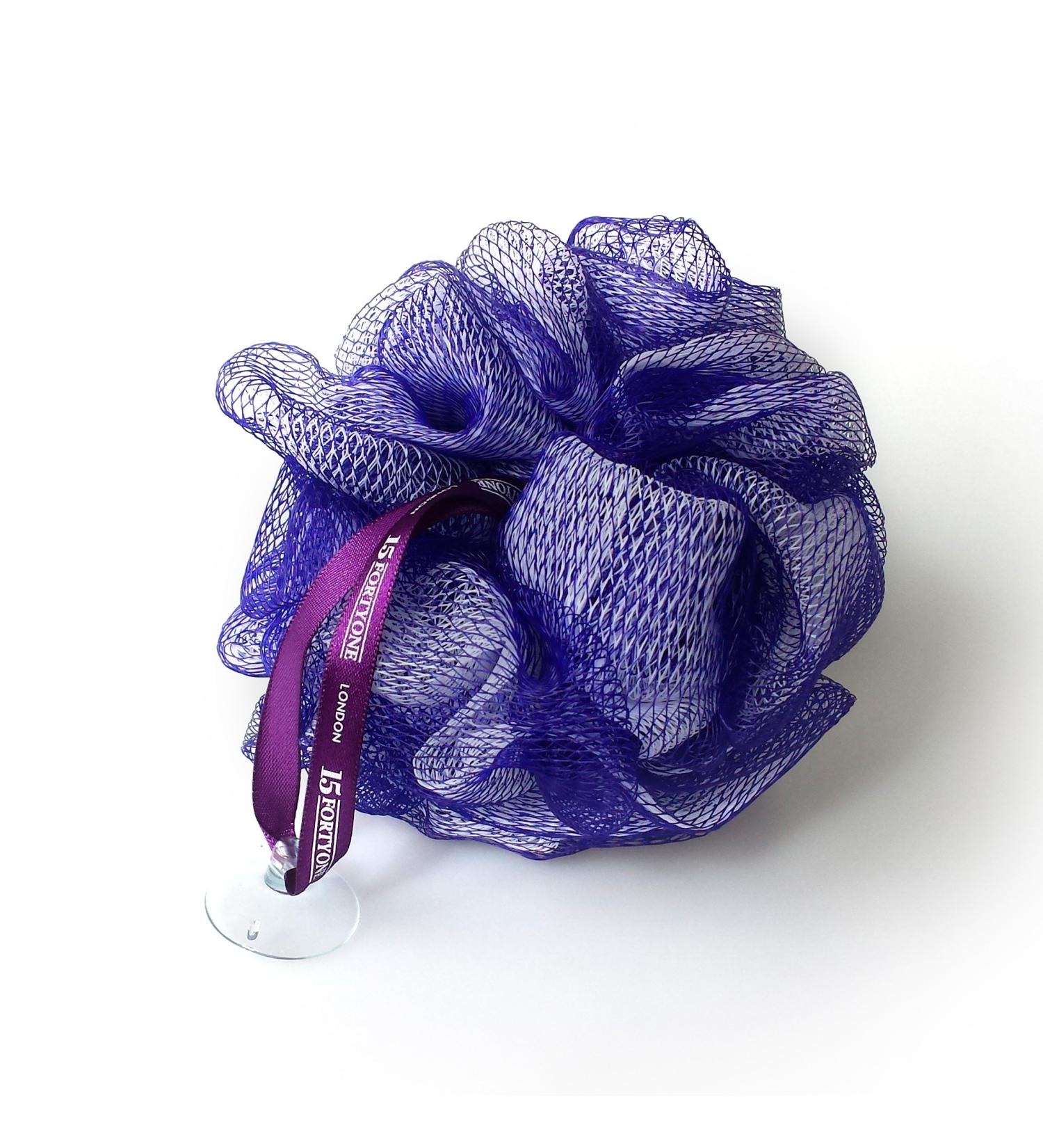 1541 London Exfoliating Bath & Shower Body Puff/Scrunchie/Buffer (Aubergine) - Buy Online on GoSupps.com