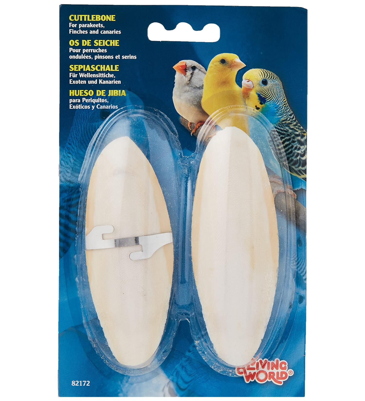 Living World cuttlefish bone for birds pack of 2