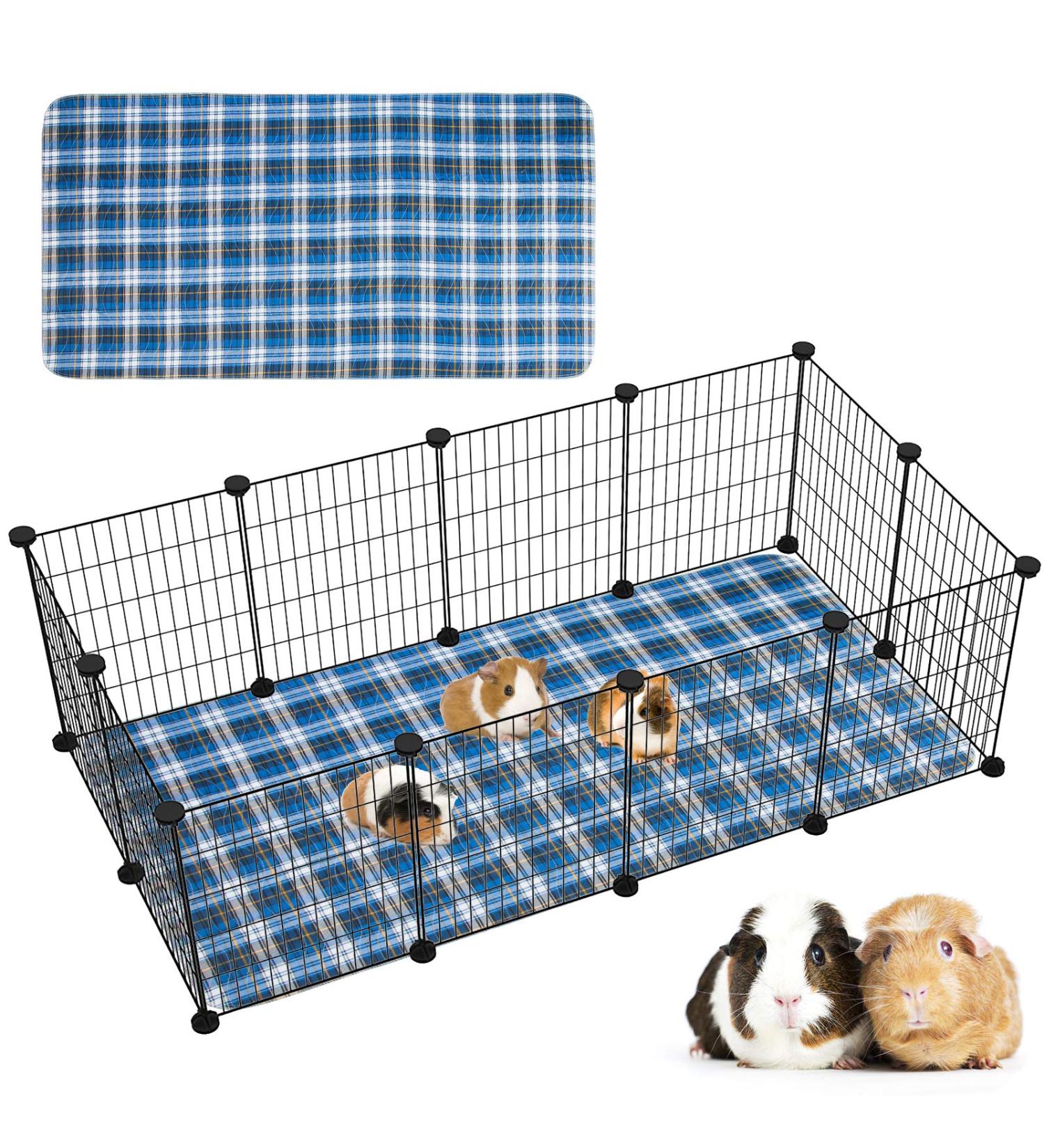 beueyfr Guinea Pig Cage Liners Guinea Pig Bedding Washable &Air Dried Pee Pads for Guinea Pig Fast Absorbent Waterproof Reduce Shrinkage Non-Slip 24 x 48 x1 24"x48"x1 - Buy Online on GoSupps.com