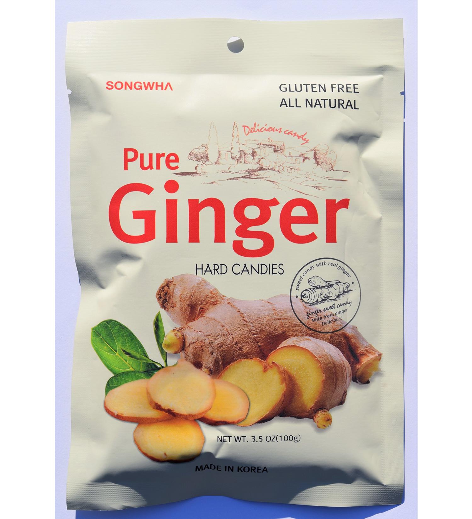 Pure Ginger Hard Candies - 3.5 oz per bag - Pack of 3 - Buy Online on GoSupps.com