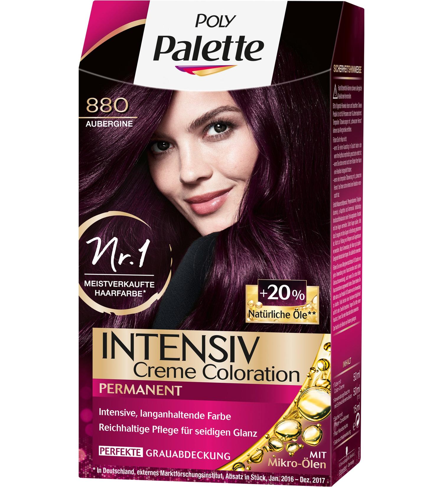 Buy Poly Palette Intensive Cream Coloration - 880 Aubergine Level 3 (Pack of 3) - International Shipping Available - Buy Online on GoSupps.com