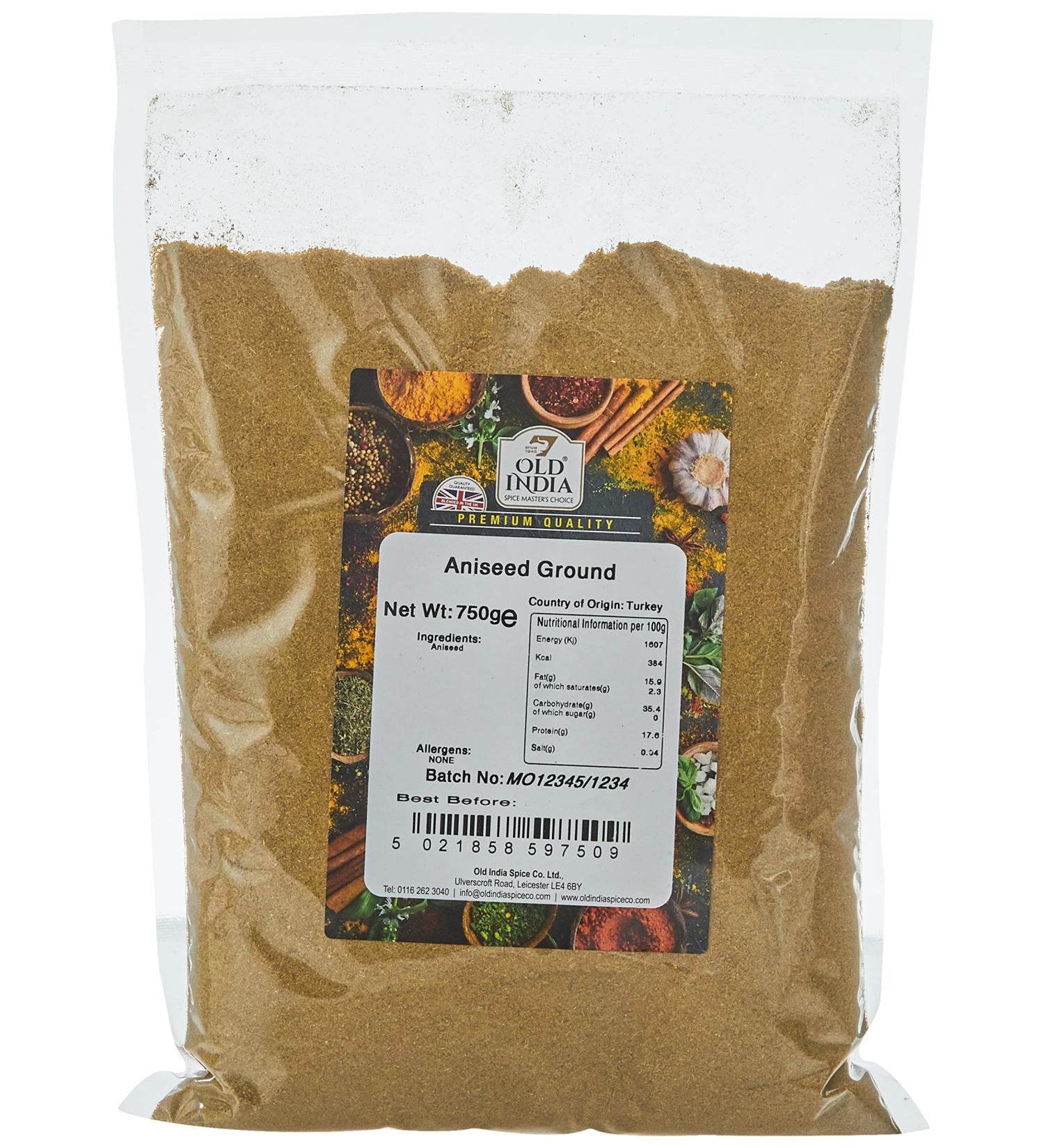 Old India Aniseed Ground 750g - Premium Quality Spice for Cooking - 750 g - Buy Online on GoSupps.com
