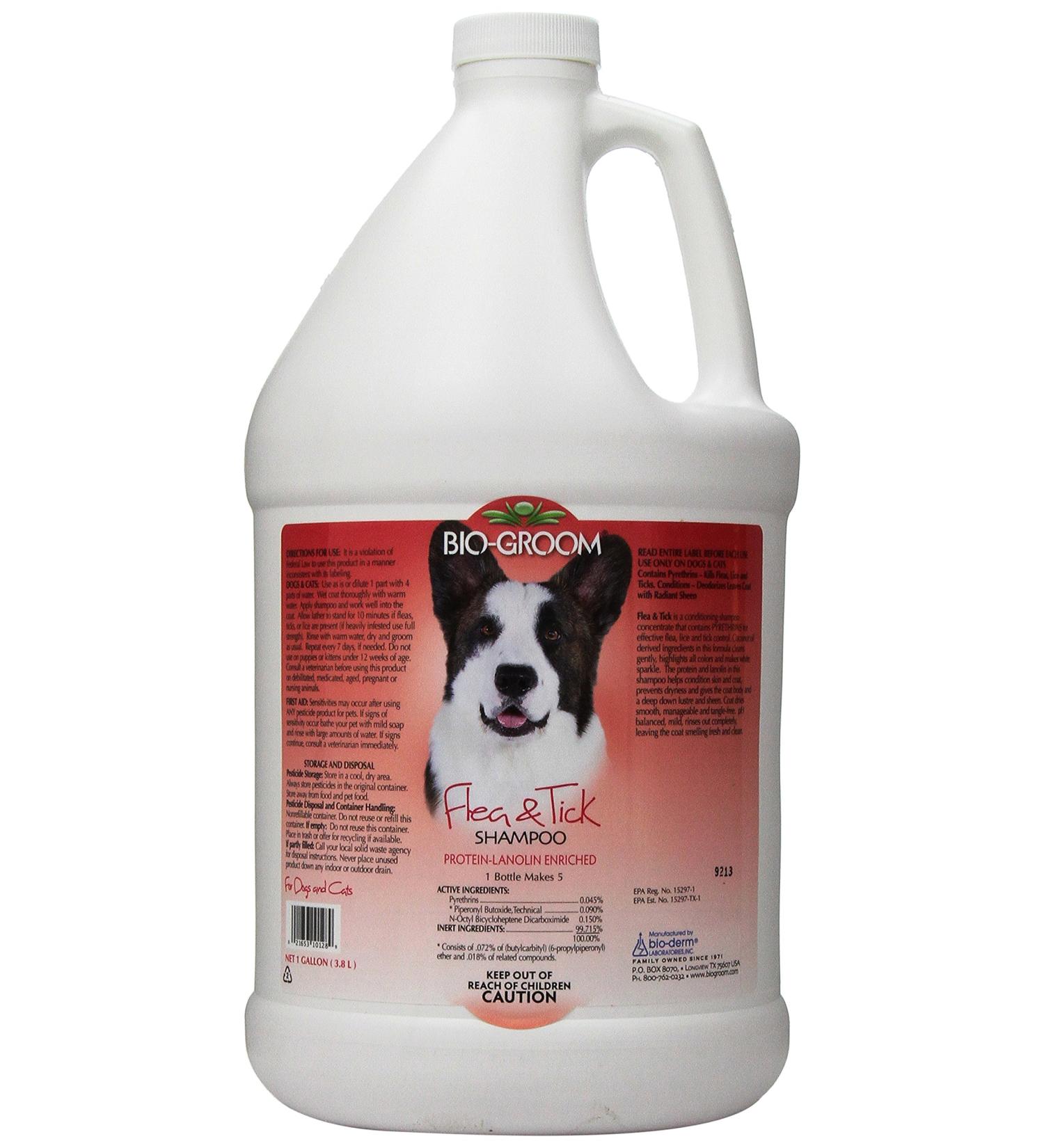 Bio-groom Flea & Tick Protein-Lanolin Enriched Dog/Cat Conditioning Shampoo, Available in 5 Sizes 1-Gallon