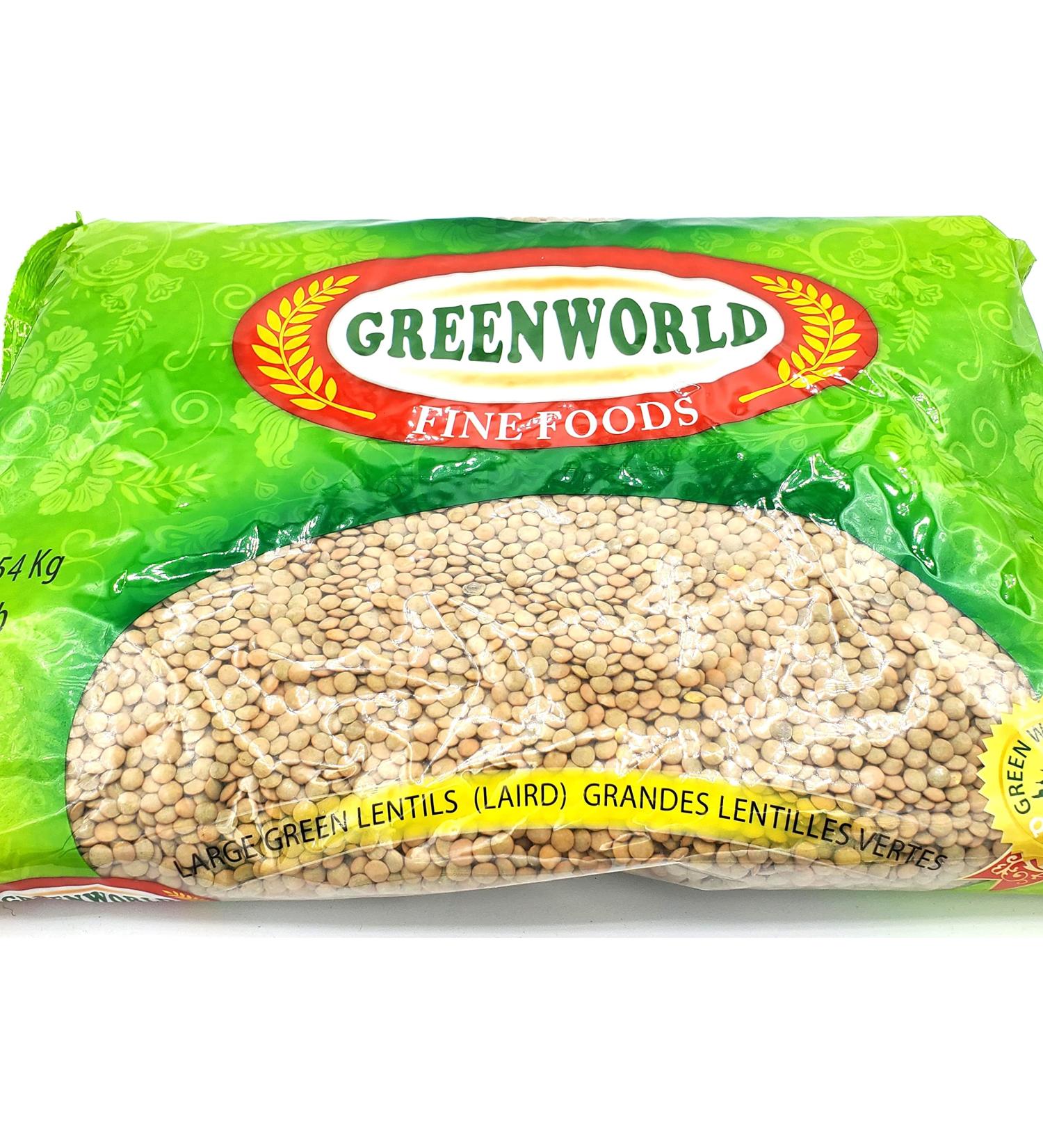 Large Dried Green Lentils (Laird) 4.5 KG 10 lbs Product of Canada - Grandes Lentilles Vertes Produit Du Canada - Buy Online on GoSupps.com