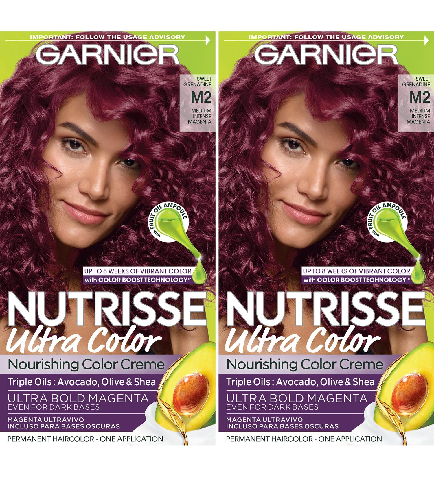 Garnier Nutrisse Ultra Color M2 Medium Intense Magenta Hair Dye - 2 Pack - Buy Online on GoSupps.com