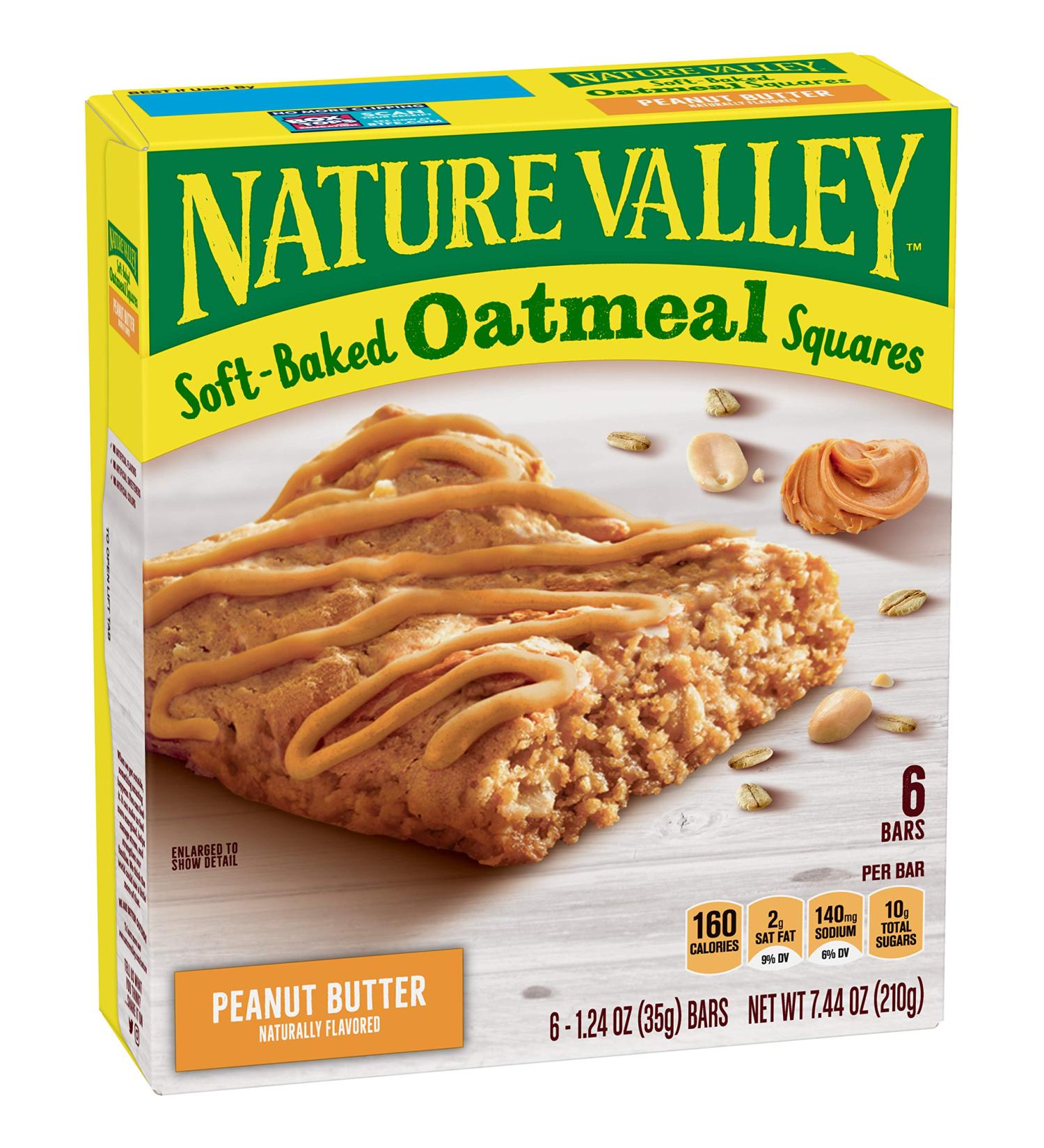 Nature Valley Soft-Baked Oatmeal Squares Peanut Butter 1.24 oz - 6 ct (Pack of 1) | Delicious and Nutritious Snack Bars - Buy Online on GoSupps.com