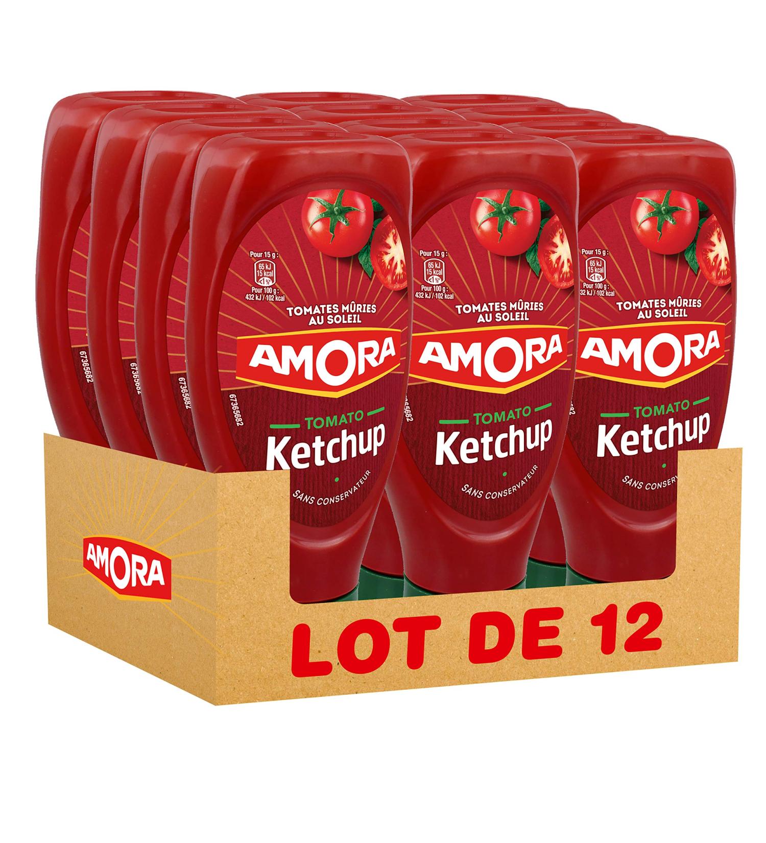 Amora Ketchup Nature preservative-free (Pack of 12x550g) - Buy Online on GoSupps.com