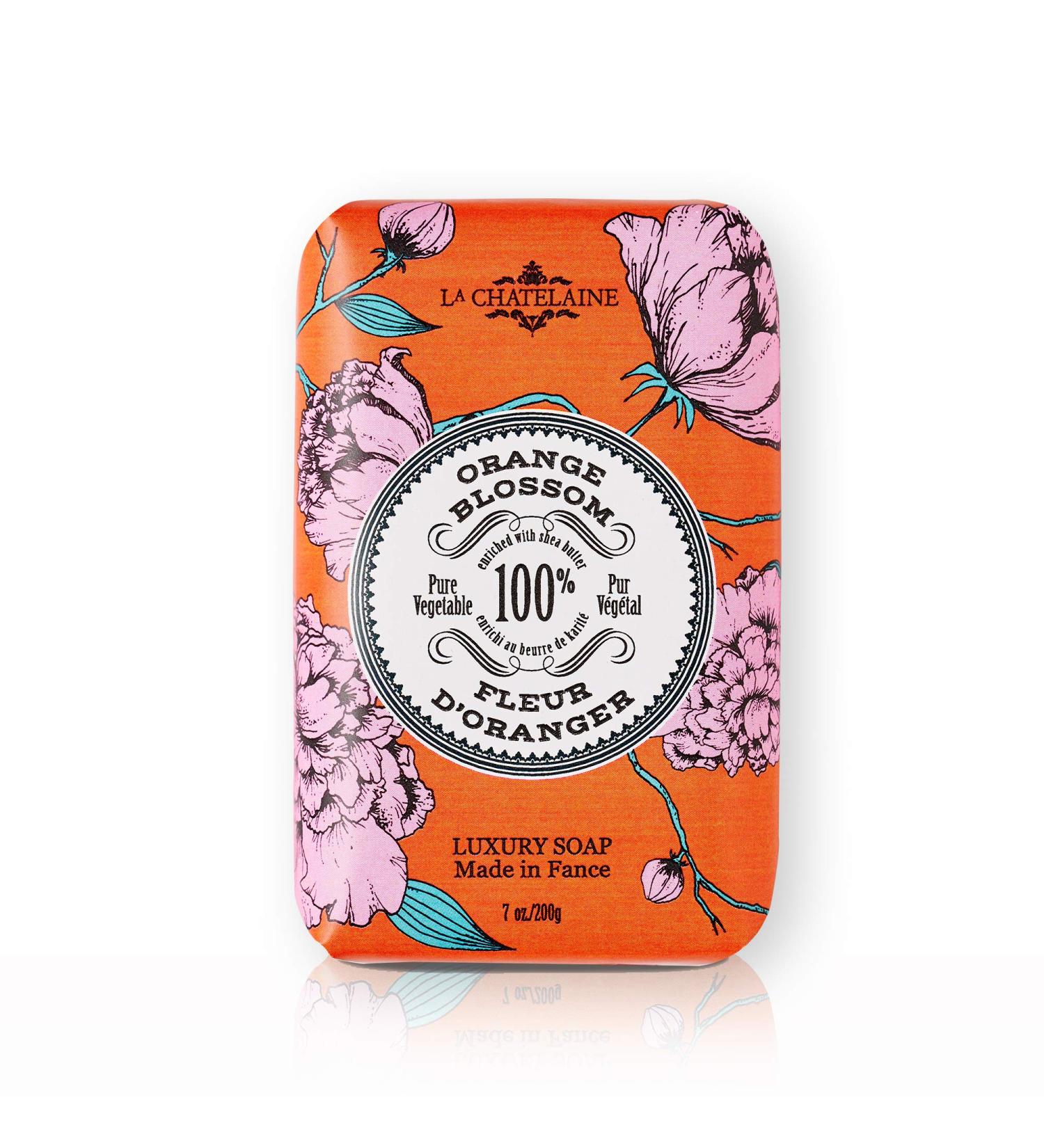 La Chatelaine Luxury Bar Soap | Natural Shea Formula (Orange Blossom  7 oz) Orange 7 Ounce (Pack of 1)