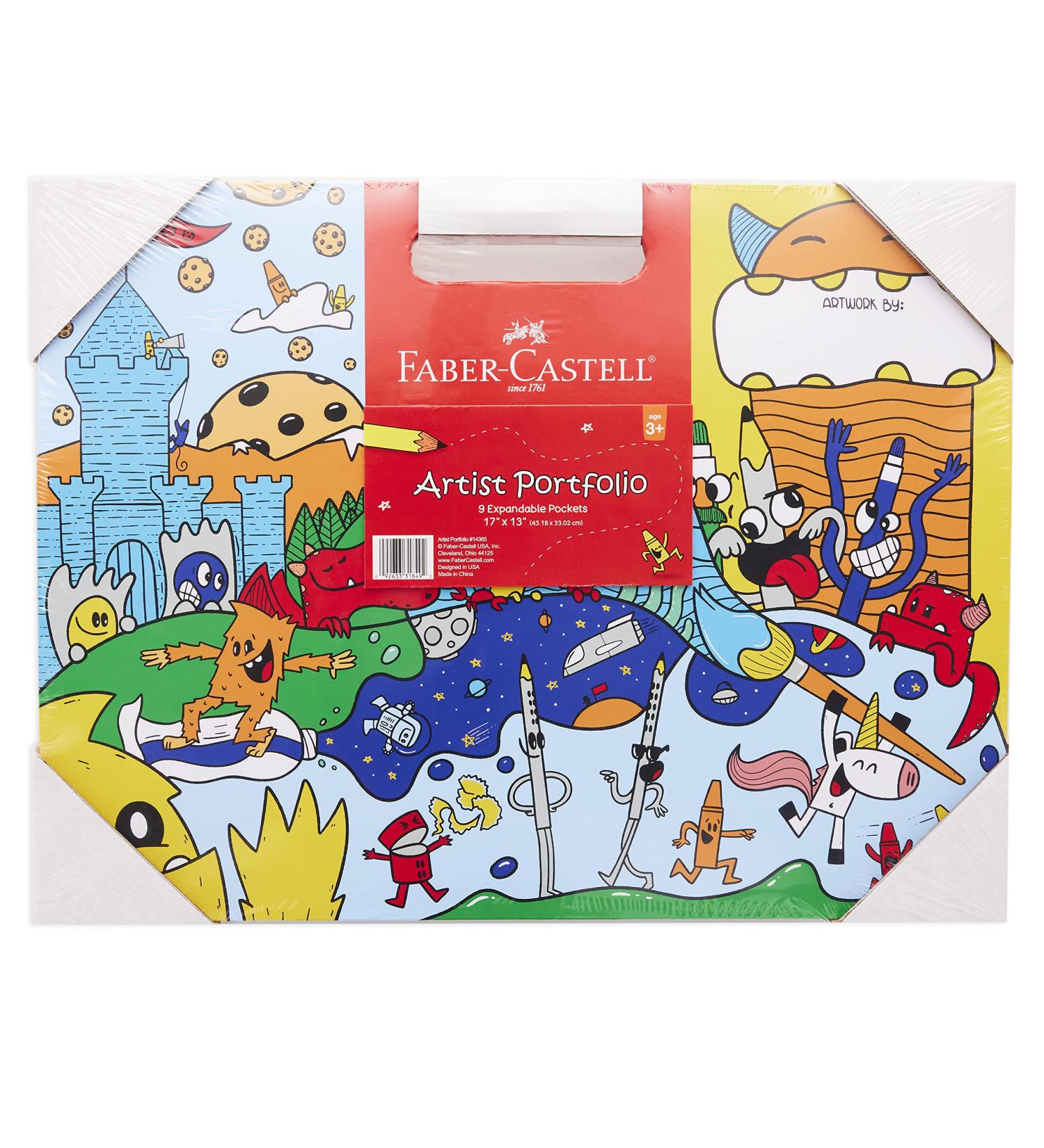 Faber-Castell Kids Artist Portfolio - 9 Expandable Pockets - 17x13 Large Artwork Organizer - Buy Online on GoSupps.com