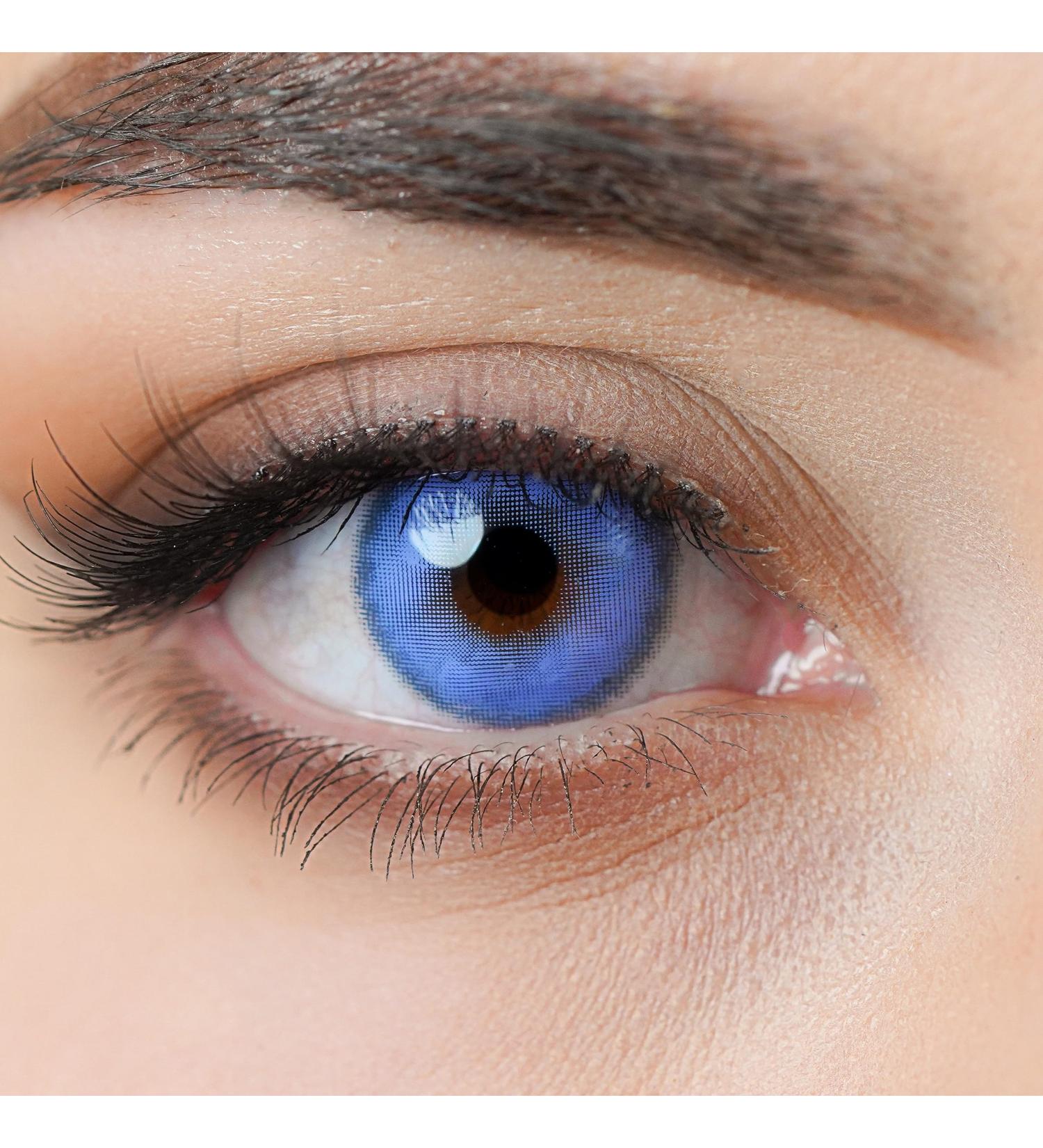 Buy Charmiga Sunny Blue Colored Contact Lenses | 0.0 Diopters | Soft Hydrogel | 2 Pack with Containers | Natural Blue Shades for a Stunning Look - Buy Online on GoSupps.com