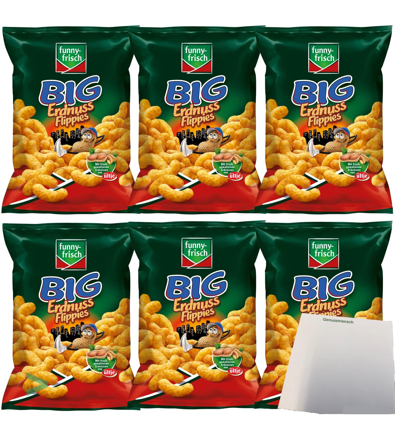 Funny Fresh Big Peanut Flippies Snack - Fun Pack of 6 (6x175g) | International Shipping Available - Buy Online on GoSupps.com