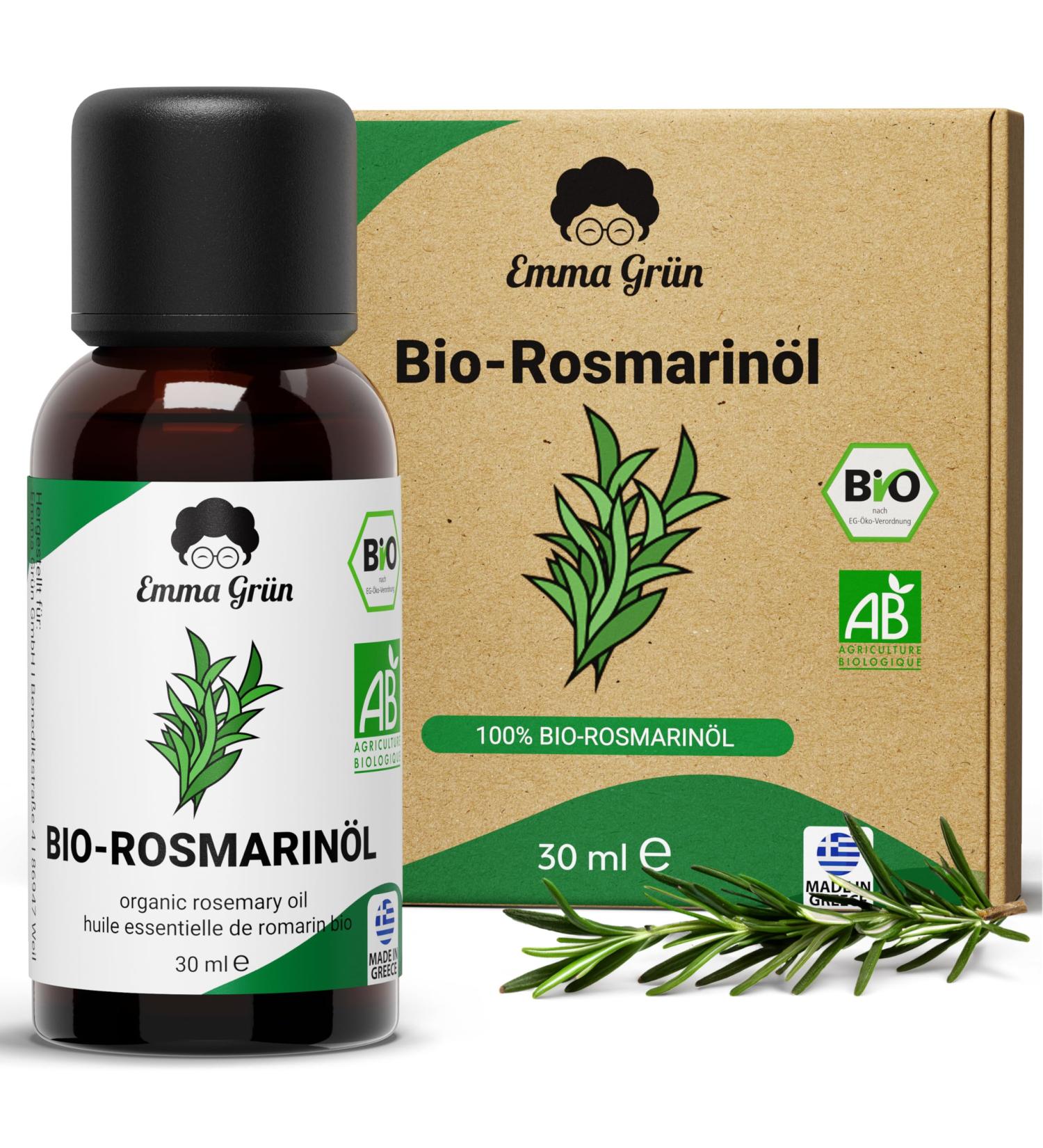 Buy EMMA Gr n Bio Rosemary Oil - 100% Natural Organic Rosemary from Greece | High Dose Essential Oil for Culinary & Aromatherapy Use - Buy Online on GoSupps.com