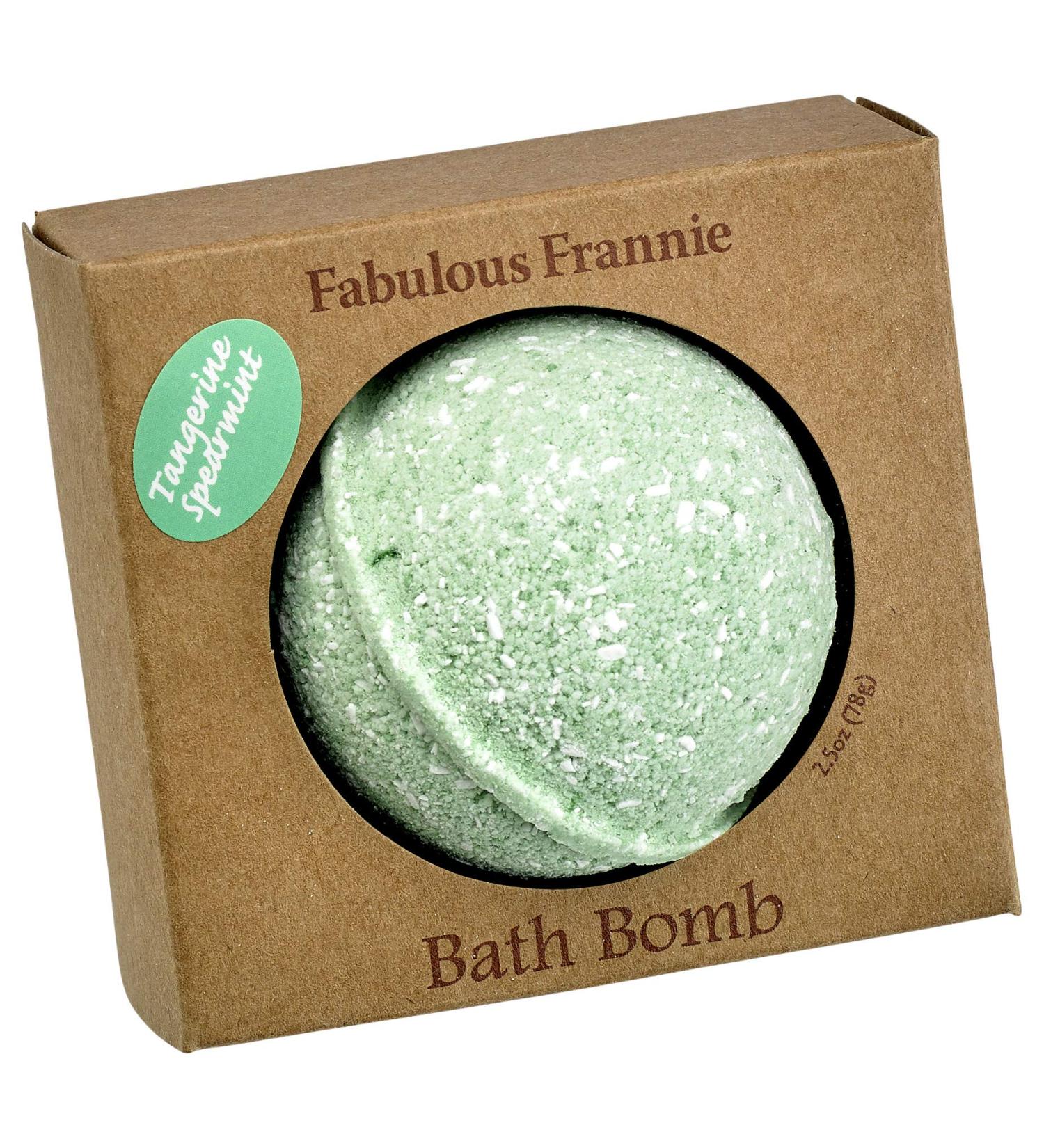 Fabulous Frannie Tangerine Spearmint Bath Bomb 2.75oz Made with Pure Essential Oils