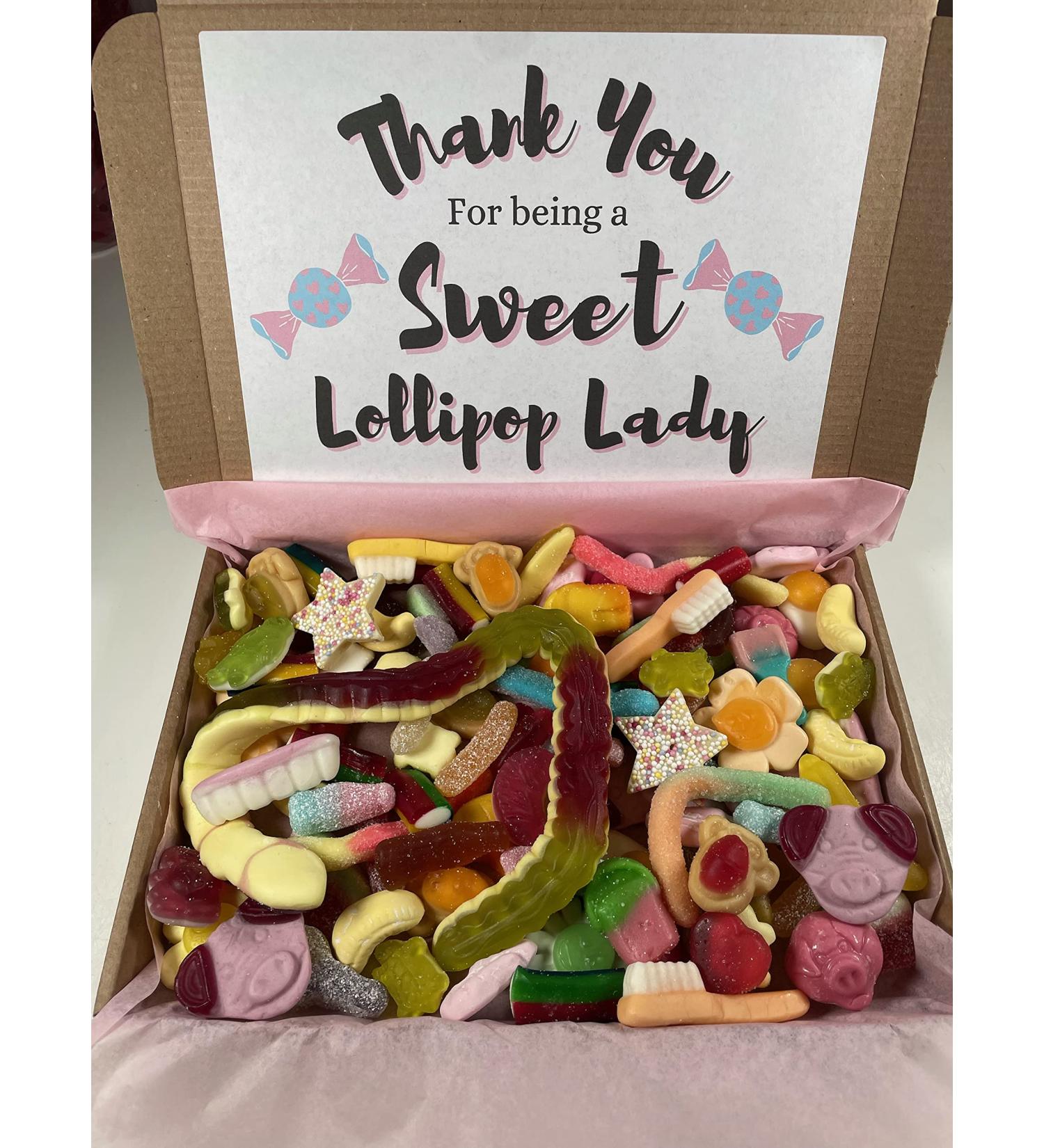 THANK YOU TEACHER Pick n Mix Sweet Box (Lollipop Lady 250g) Lollipop Lady 250g - Buy Online on GoSupps.com