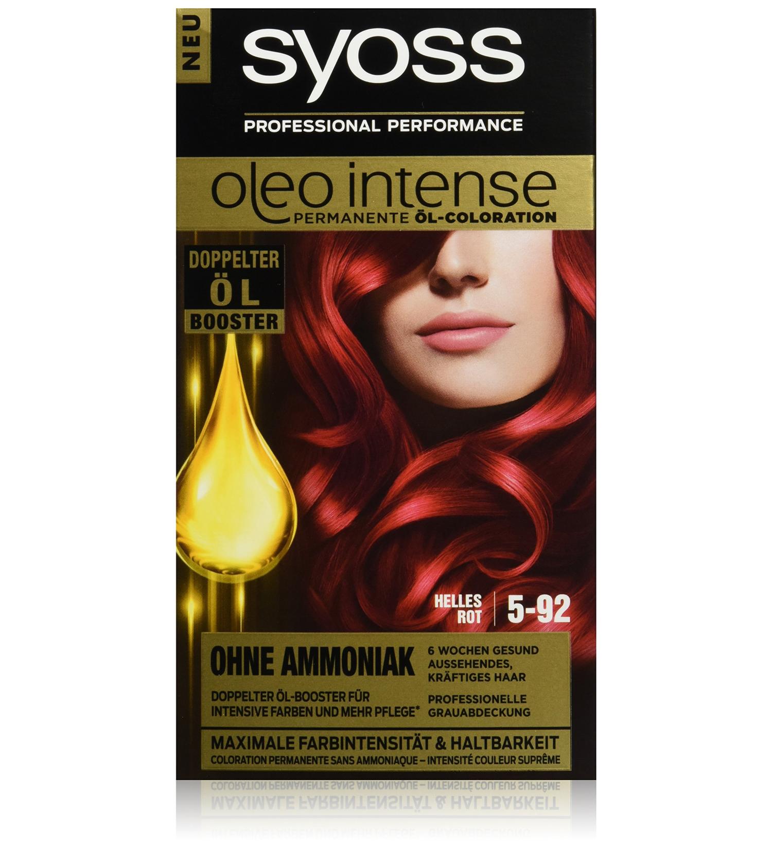 Syoss Oleo Intense Hair Colour 5-92 Bright Red Permanent Colour - Buy Online on GoSupps.com