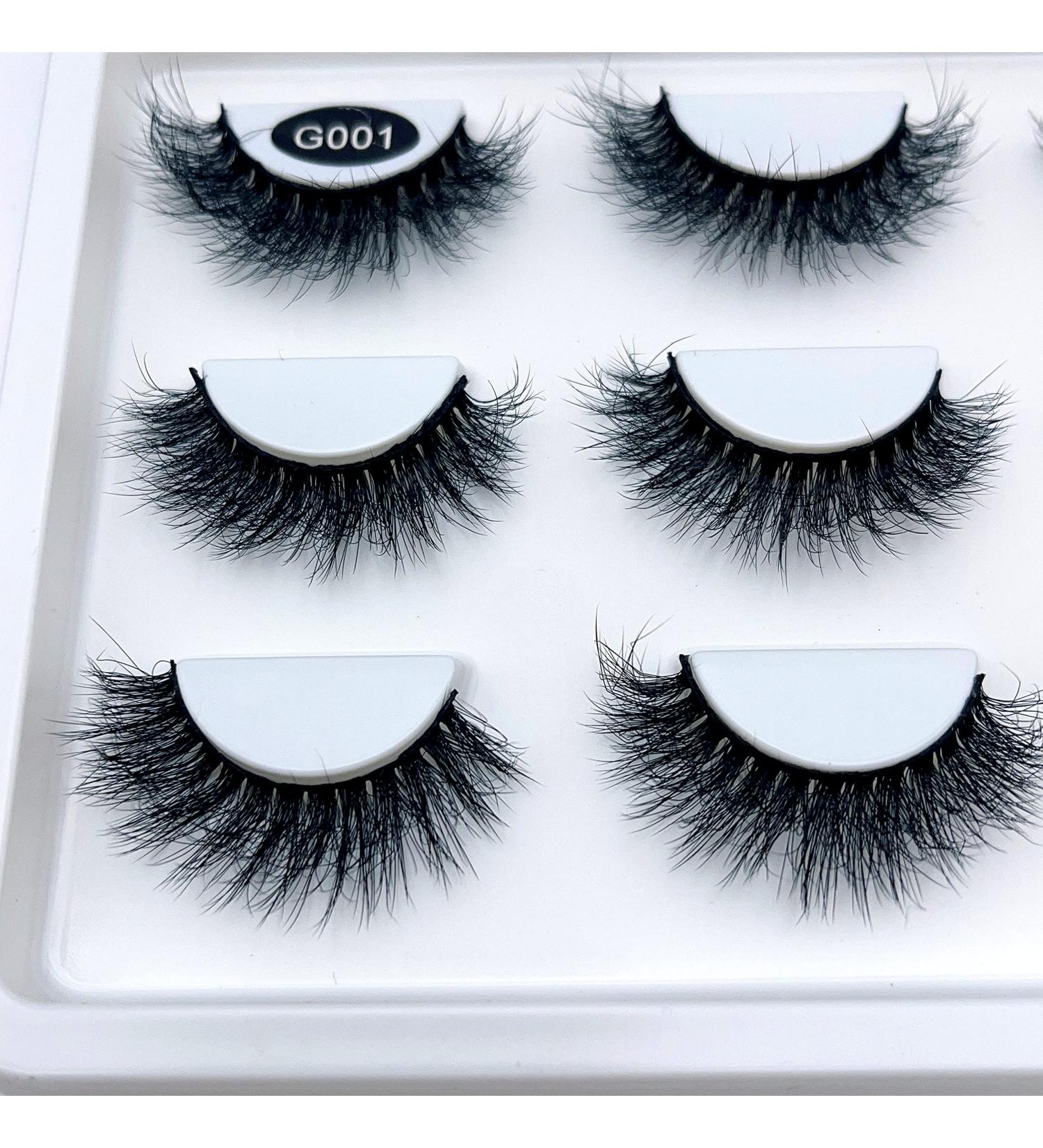 HBZGTLAD 3D Mink Lashes - Bulk 6 Pairs | Fluffy Natural & Thick Dramatic False Eyelashes - Wholesale Maquiagem - Buy Online on GoSupps.com