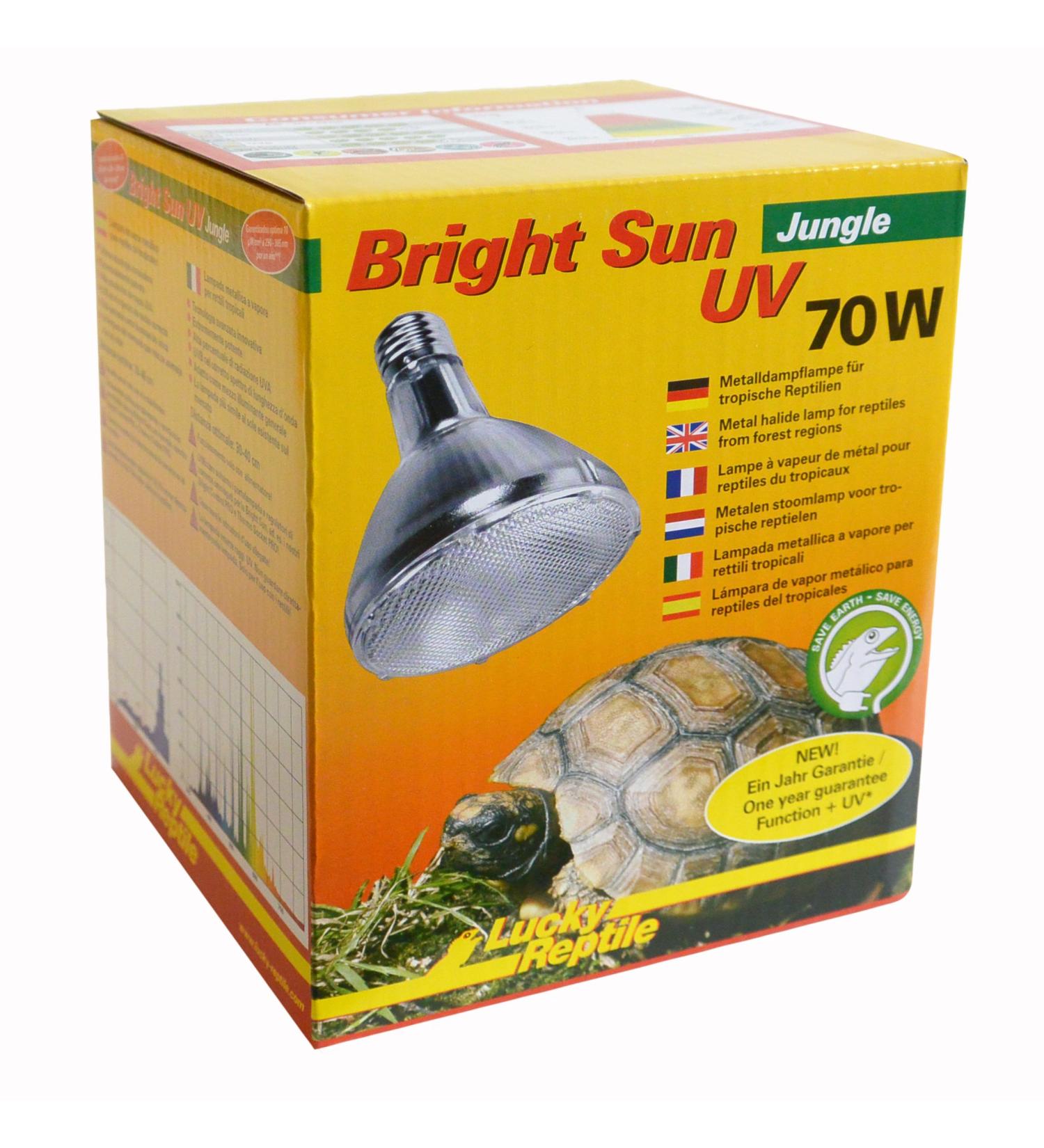 Buy Lucky Reptile 70W UV Jungle Lamp - Daylight Spectrum Heat Lamp for Tropic Reptiles - E27 Cap - Best UV & UVA/UVB Radiation for Terrariums - Buy Online on GoSupps.com