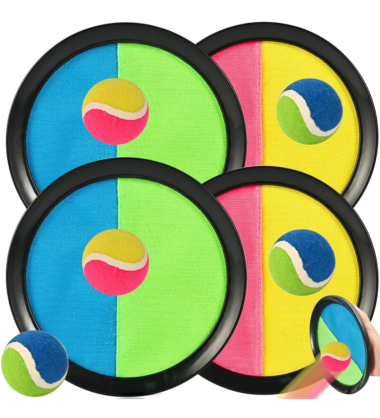 Tigvio Velcro Wurf Game for Kids 3-7 | Outdoor Beach Toys with Fishing Slices & Balls | Fun Throwing Game for Children & Adults - Buy Online on GoSupps.com