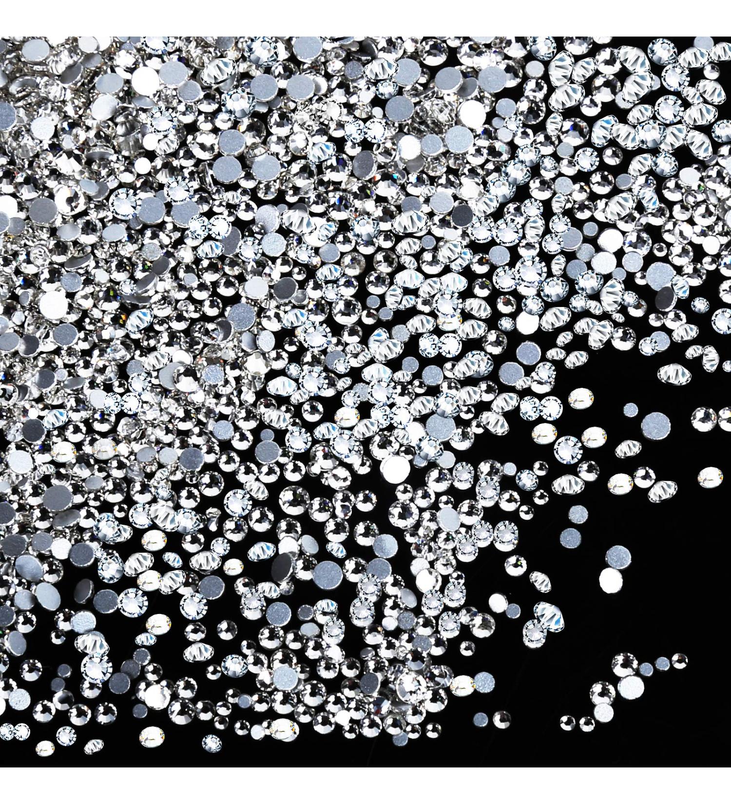 Nail Rhinestones 1728pcs Clear Diamond Beads for Nails Art - YGDZ Nail Gems Crystal Stones - 288pcs of Each Size SS3 4 5 6 8 10 - Perfect for Nail Art Crafts - Buy Online on GoSupps.com