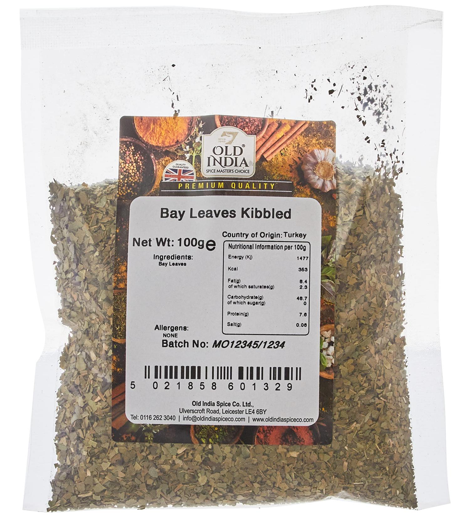 Old India Bay Leaves Kibbled 100g - Premium Quality Spices for Cooking - Buy Online on GoSupps.com