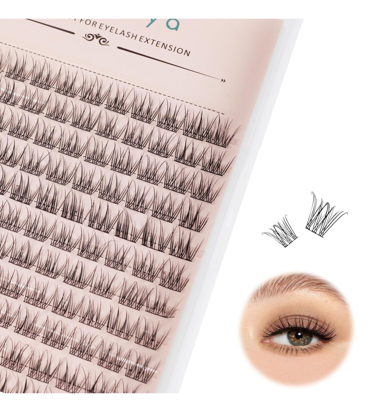 Buy Wispy Cluster Lashes - 144 Pcs 11mm Natural Individual Eyelash Extensions | C D Curl DIY | Super Thin Band - Buy Online on GoSupps.com