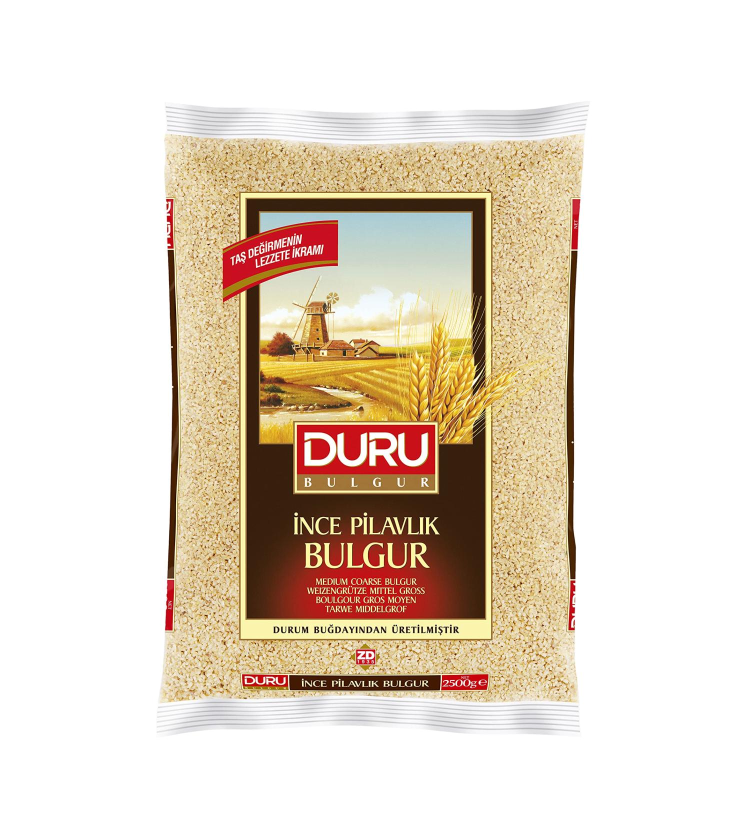 Duru Medium Coarse Bulgur 88.2oz (2500g) - 100% Natural Wheat Berries | High Fiber & Protein | Non-GMO | Ideal for Vegan Recipes - Buy Online on GoSupps.com