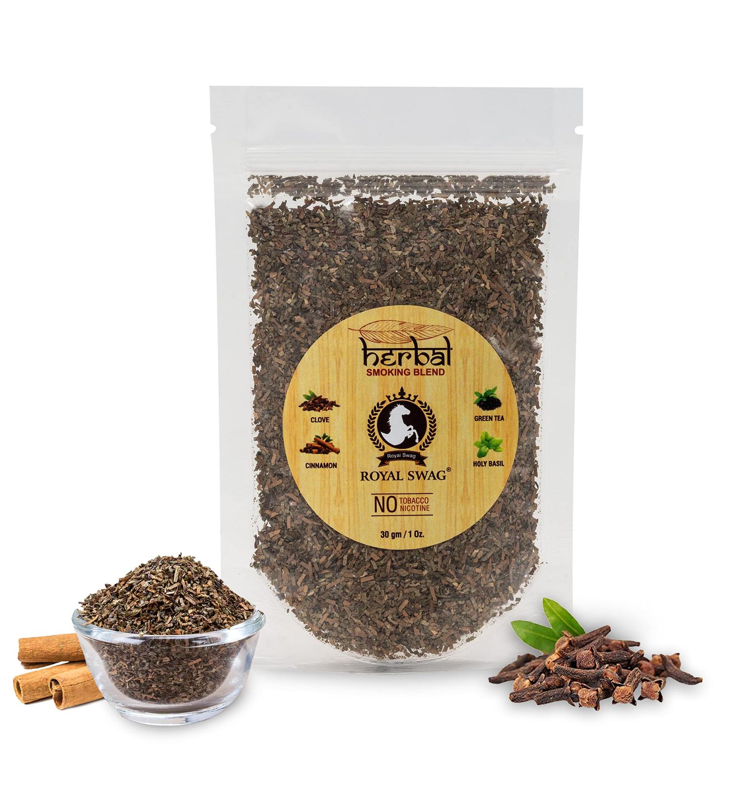 Royal Swag Tobacco & Nicotine Free Herbal Smoking Mixture - 1 Pack (1 oz/ 30g) - Buy Online on GoSupps.com