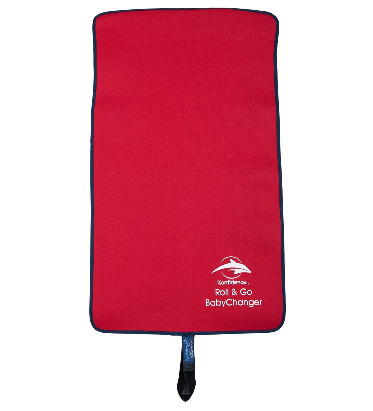 Konfidence Splashy Roll & Go Baby Changer Mat - Portable Travel Neoprene Changing Mat (Red) - Buy Online on GoSupps.com