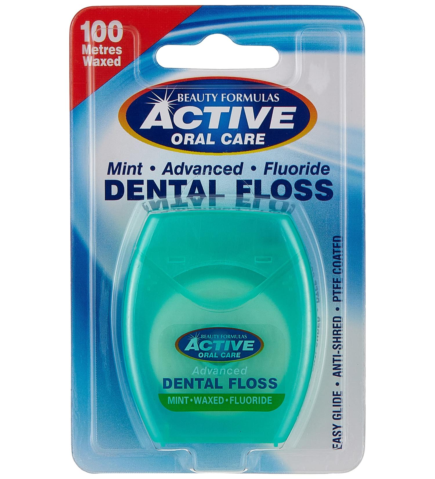 Buy Beauty Formulas Mint Waxed Dental Floss with Fluoride - International Shipping Available - Buy Online on GoSupps.com