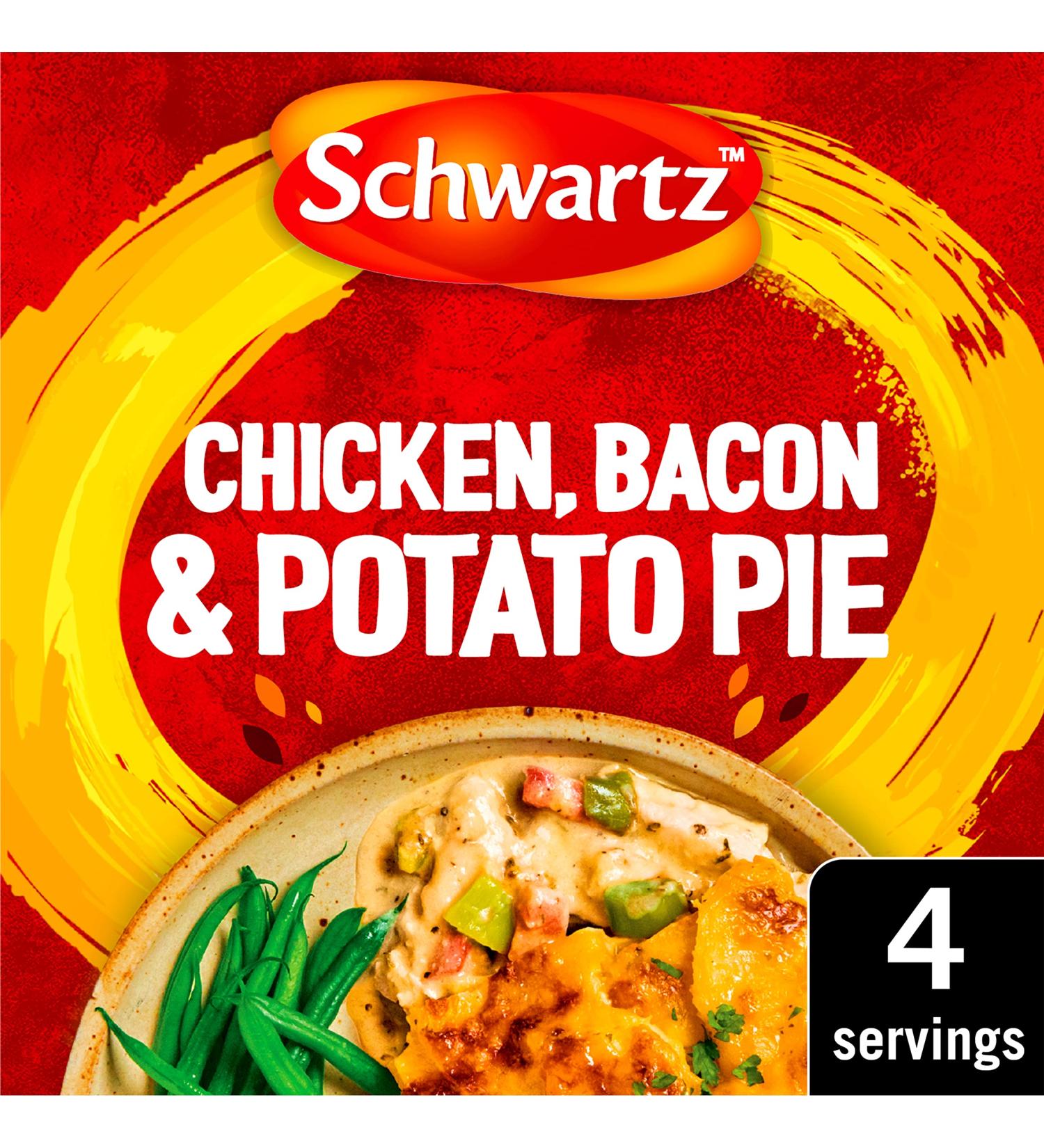 Schwartz Chicken Bacon & Potato Pie Recipe Mix 35g - Delicious and Easy to Make - Buy Online on GoSupps.com
