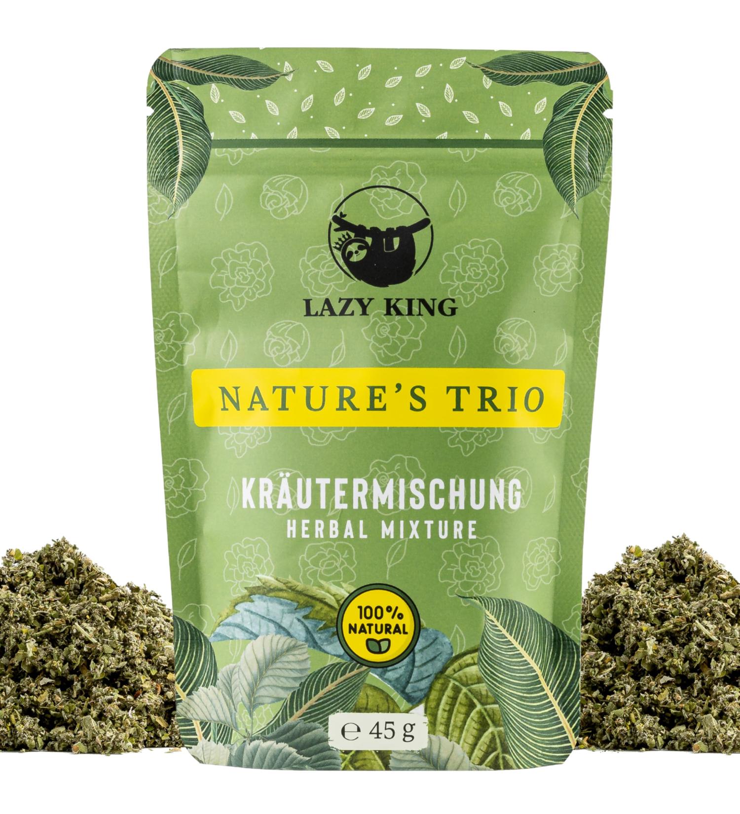 Lazy King Herbal Tea | 100% Natural Herbs | Eibian Raspberry & Blackberry | Amsterdam Style | Fine Herbal Mix | 45g - Buy Online on GoSupps.com