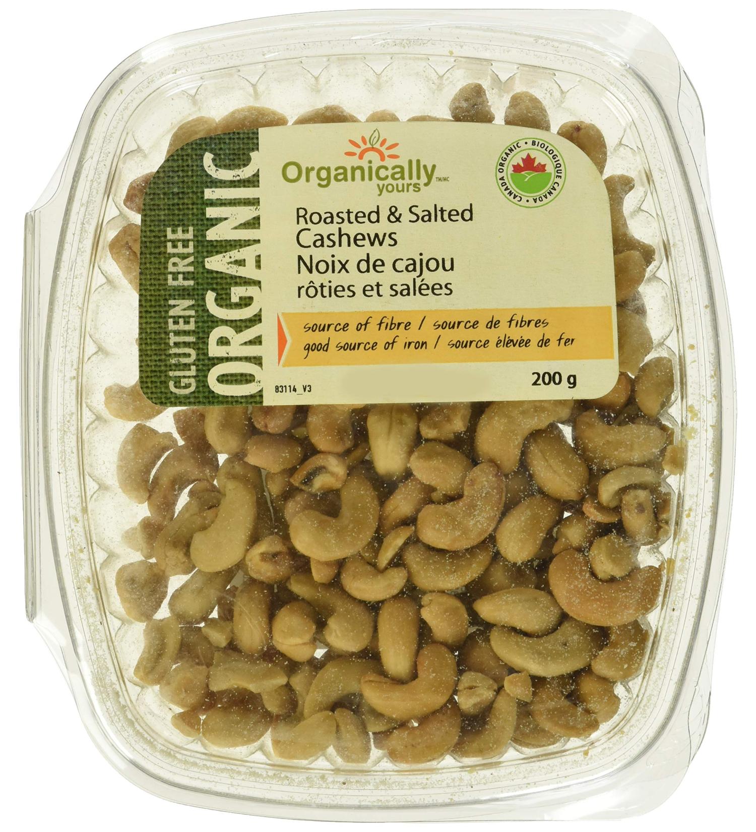 Organically Yours Roasted & Salted Cashews 200 Grams - Buy Online on GoSupps.com
