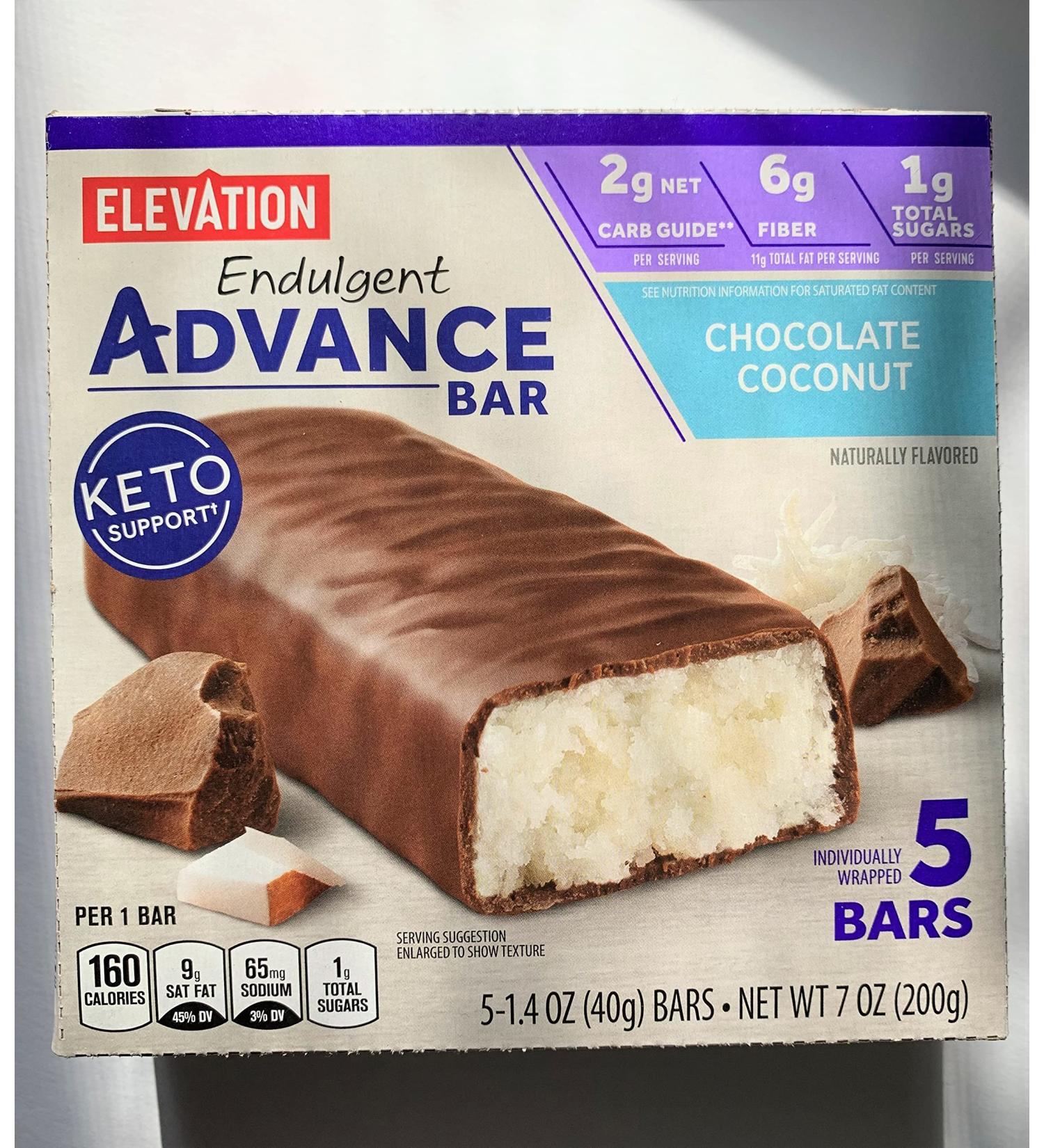 Millville Elevation Advanced Carb Conscious Better for You Chocolate Coconut Endulgent Bars - 5 ct.