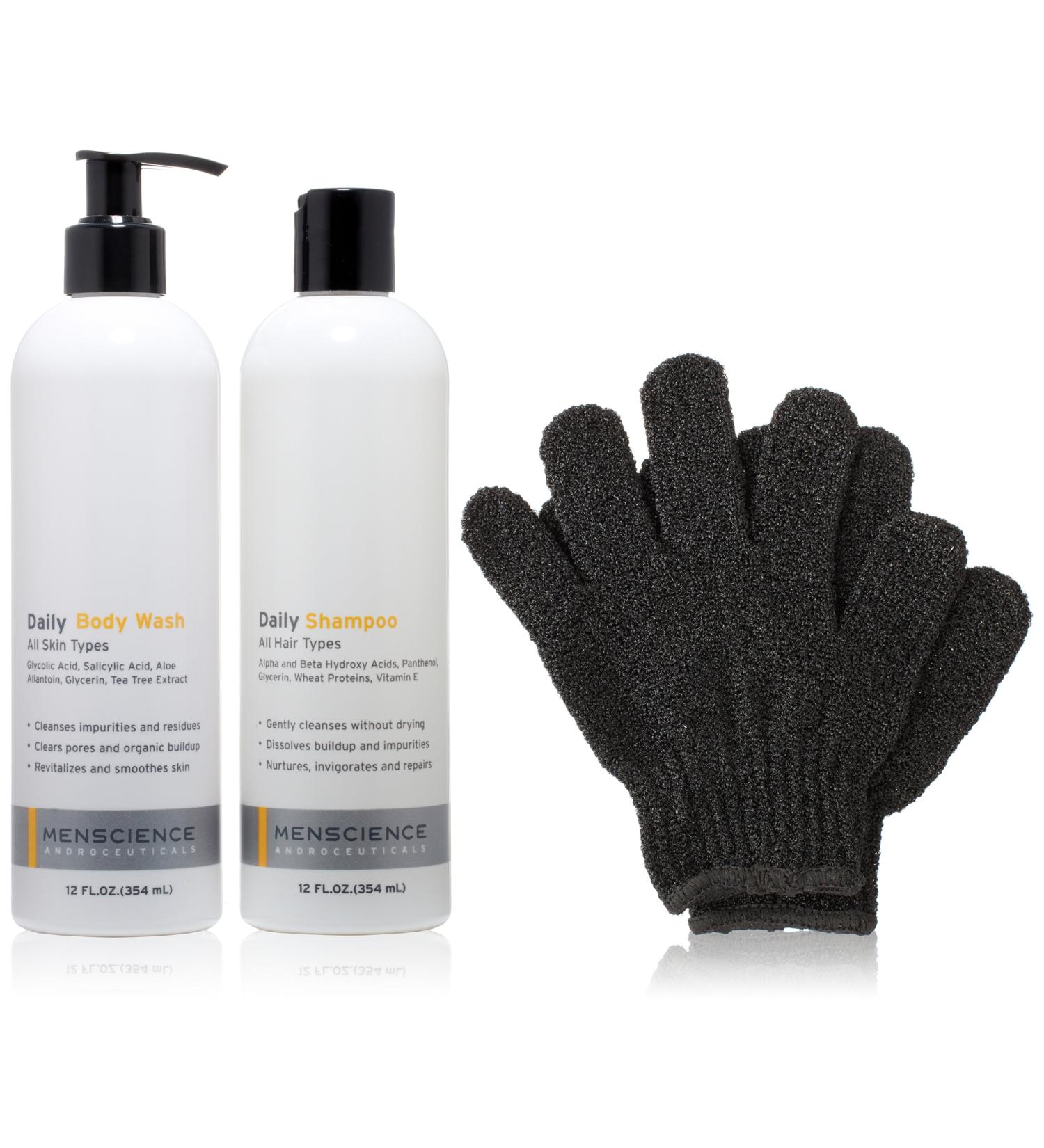 MenScience Androceuticals Daily Body and Hair Kit - Premium Grooming Products for Men | International Shipping Available - Buy Online on GoSupps.com