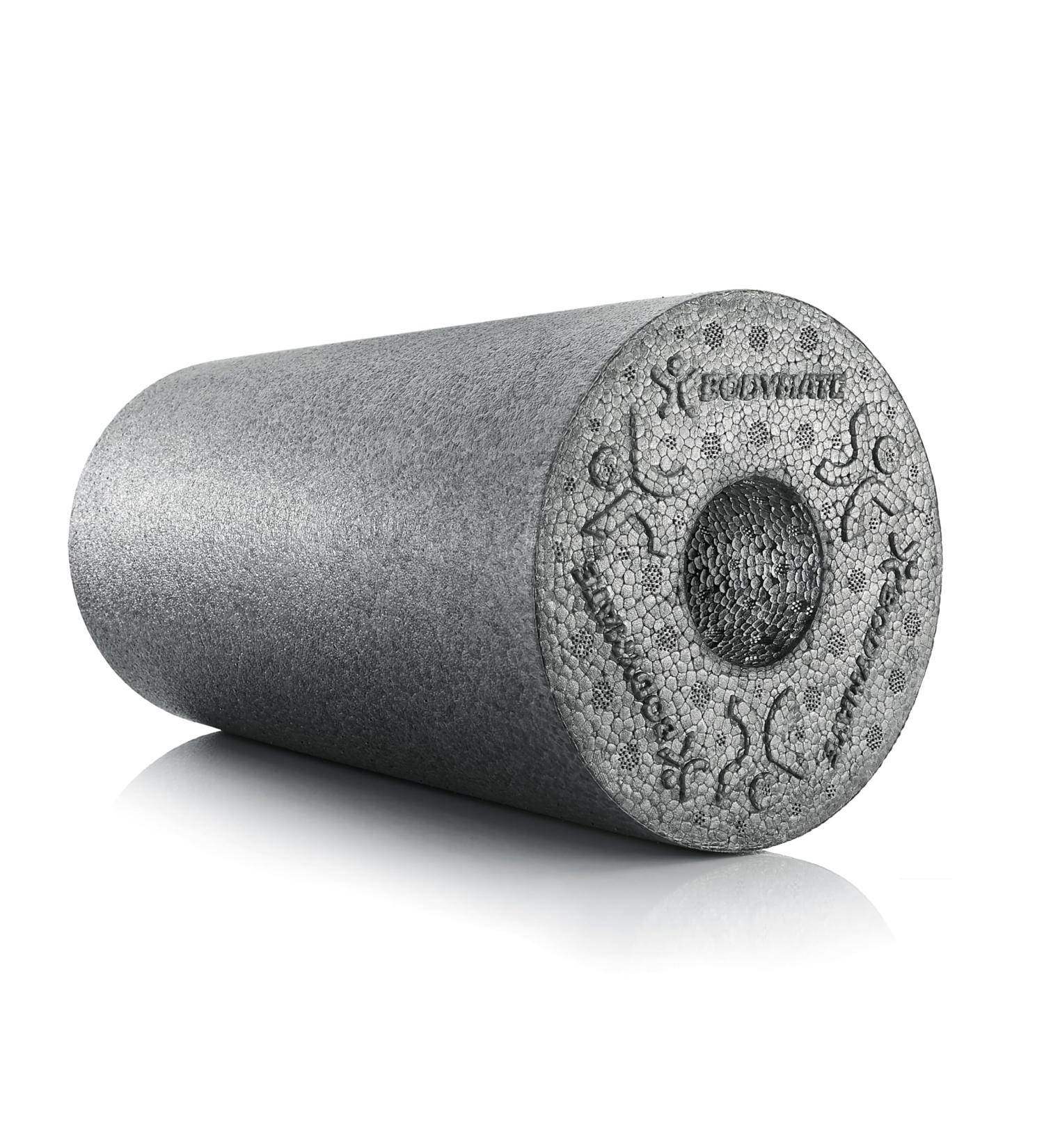 BODYMATE Fascia Roller Medium-Hard | Carbon-Grey 30x15cm | Free E-Book | International Shipping Available - Buy Online on GoSupps.com
