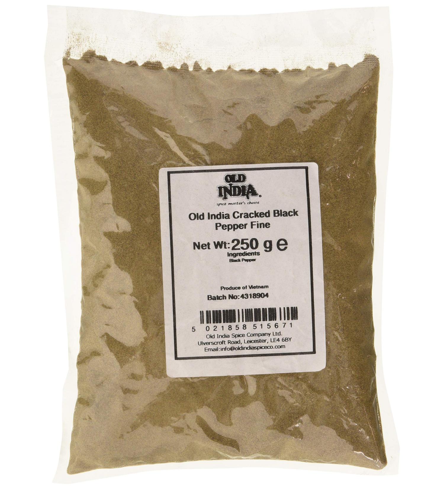 Old India Cracked Black Pepper Fine 250 g 250 g (Pack of 1)