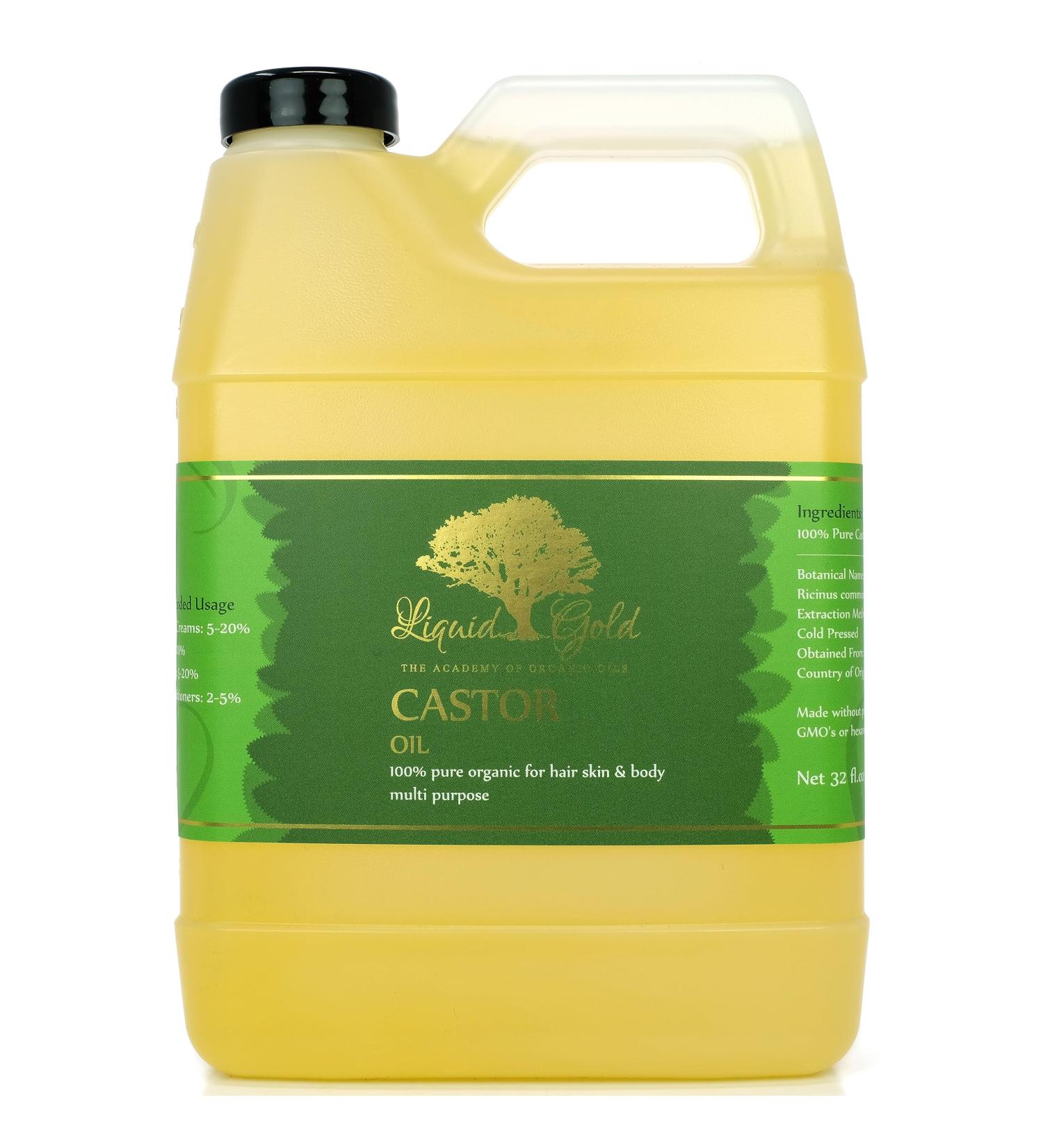 Premium Organic Castor Oil 32 oz - Cold Pressed Pure Natural for Hair & Skin - International Shipping Available - Buy Online on GoSupps.com