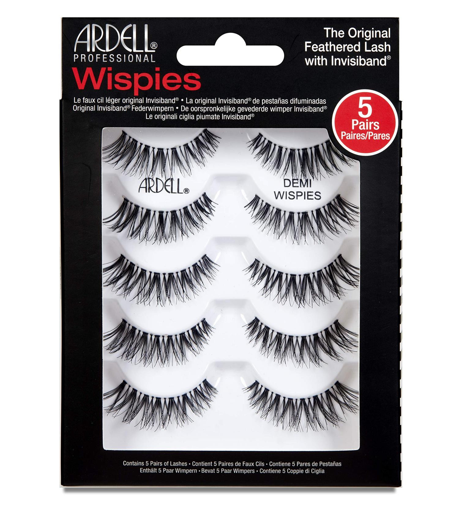 Ardell Wispies Original Feathered Lash - 5 Pairs with Invisiband | Best False Eyelashes - Buy Online on GoSupps.com